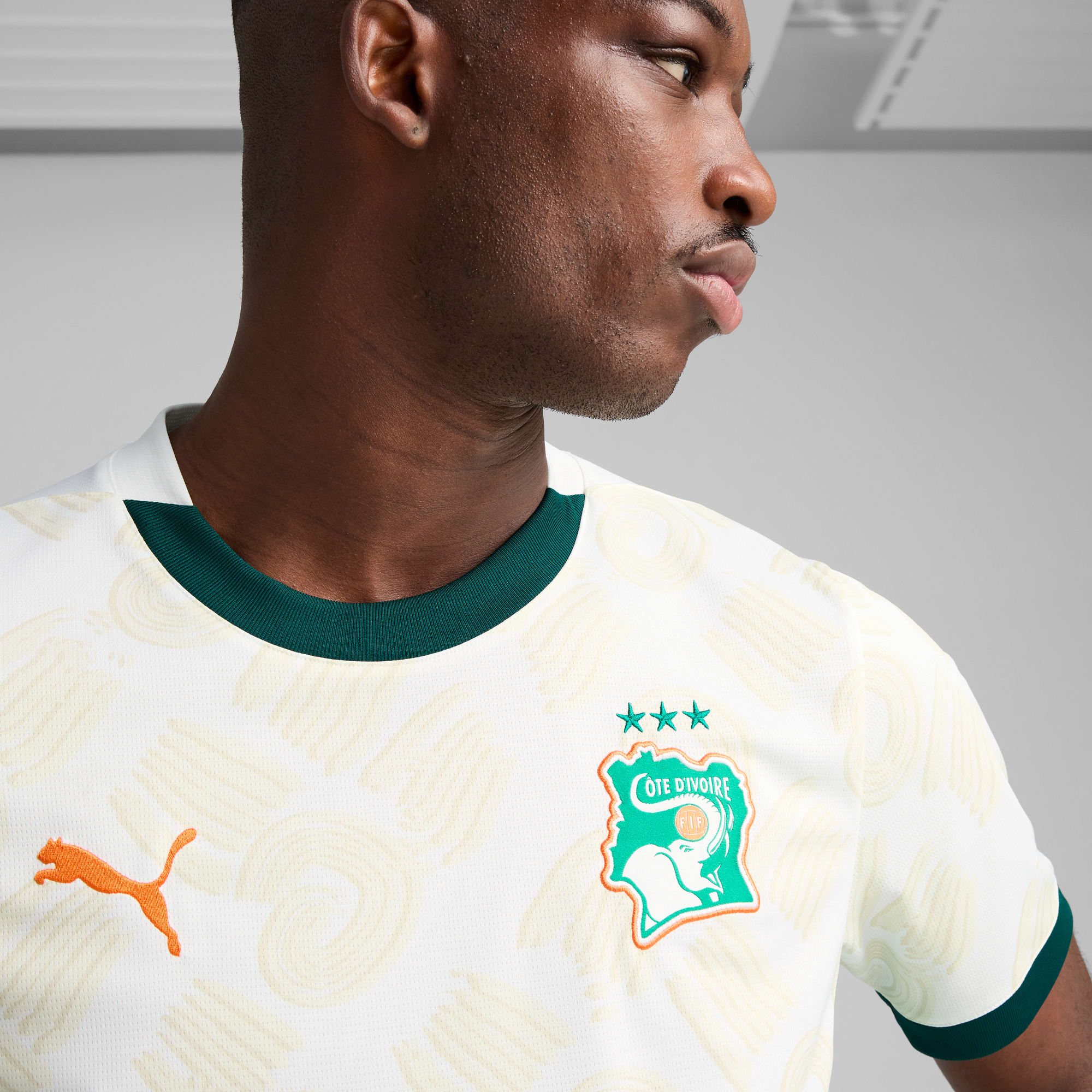 Maglia gara Away Costa d'Avorio 2025 da uomo, PUMA White-Dark Myrtle, large