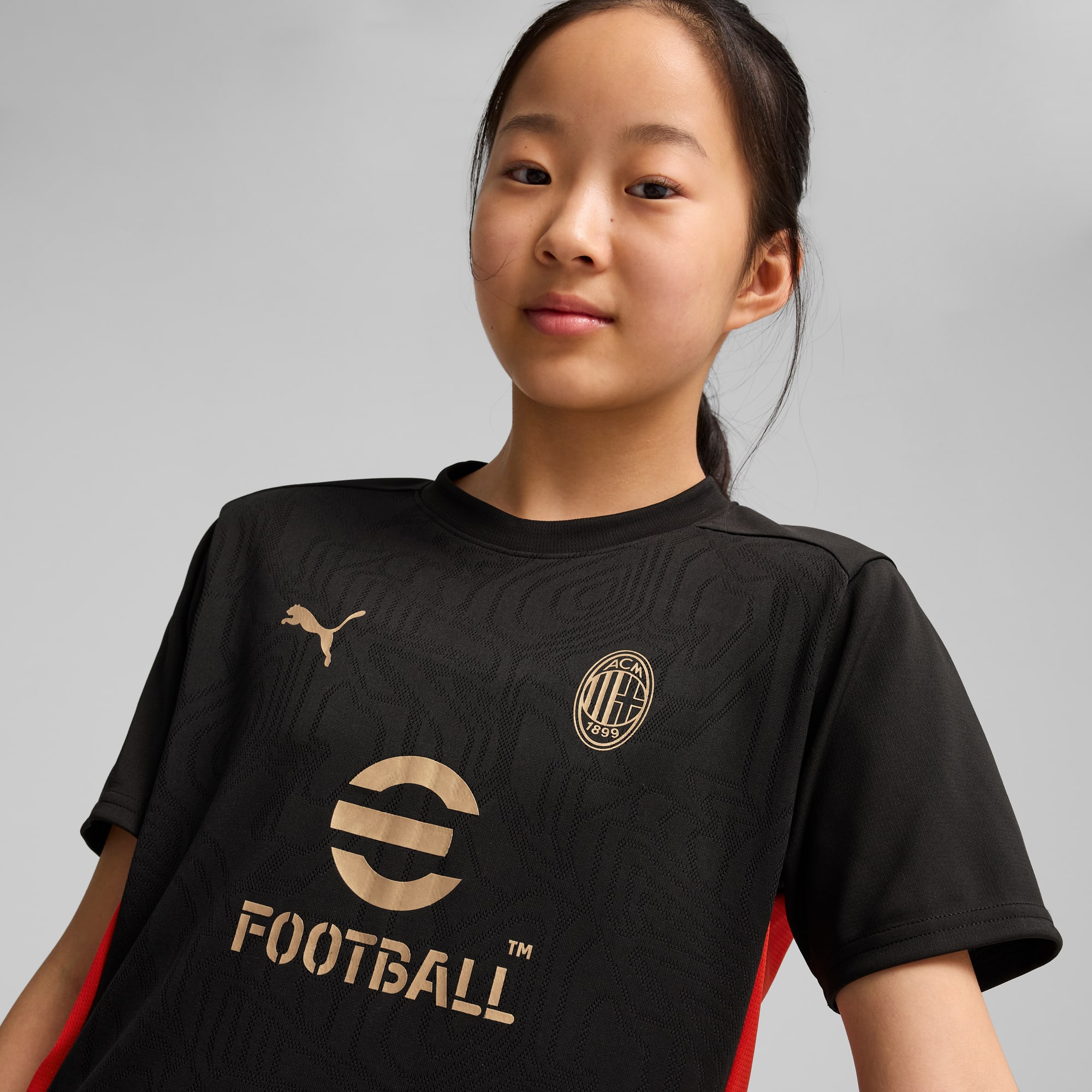 AC Milan Trainingstrikot Teenager, PUMA Black-For All Time Red, large
