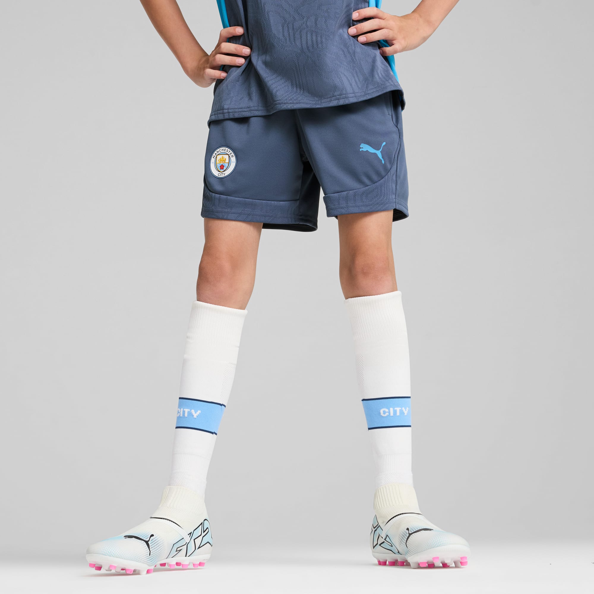 Manchester City Training Shorts Youth, Inky Blue-Magic Blue, large