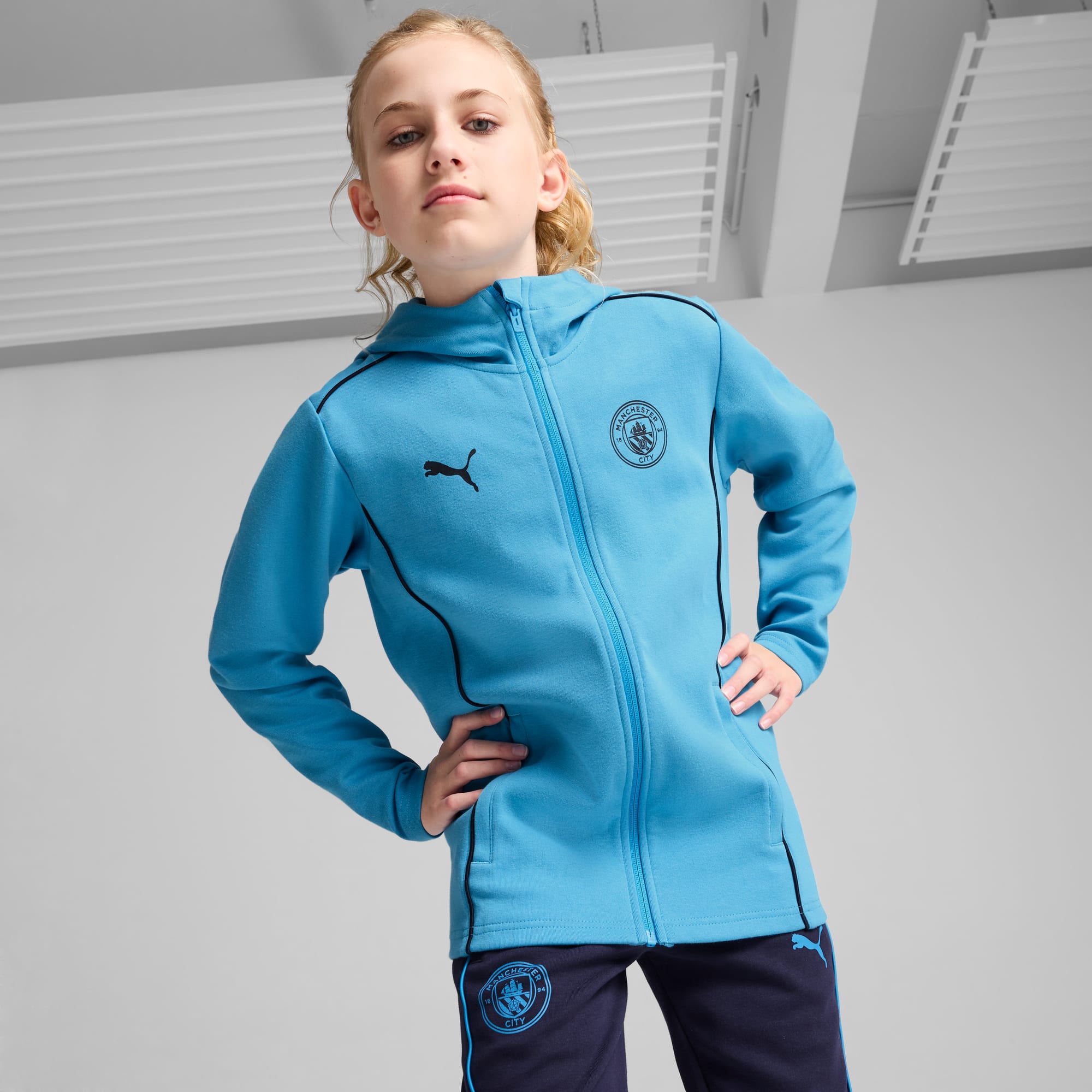 Manchester City Casuals Hooded Jacket Youth PUMA