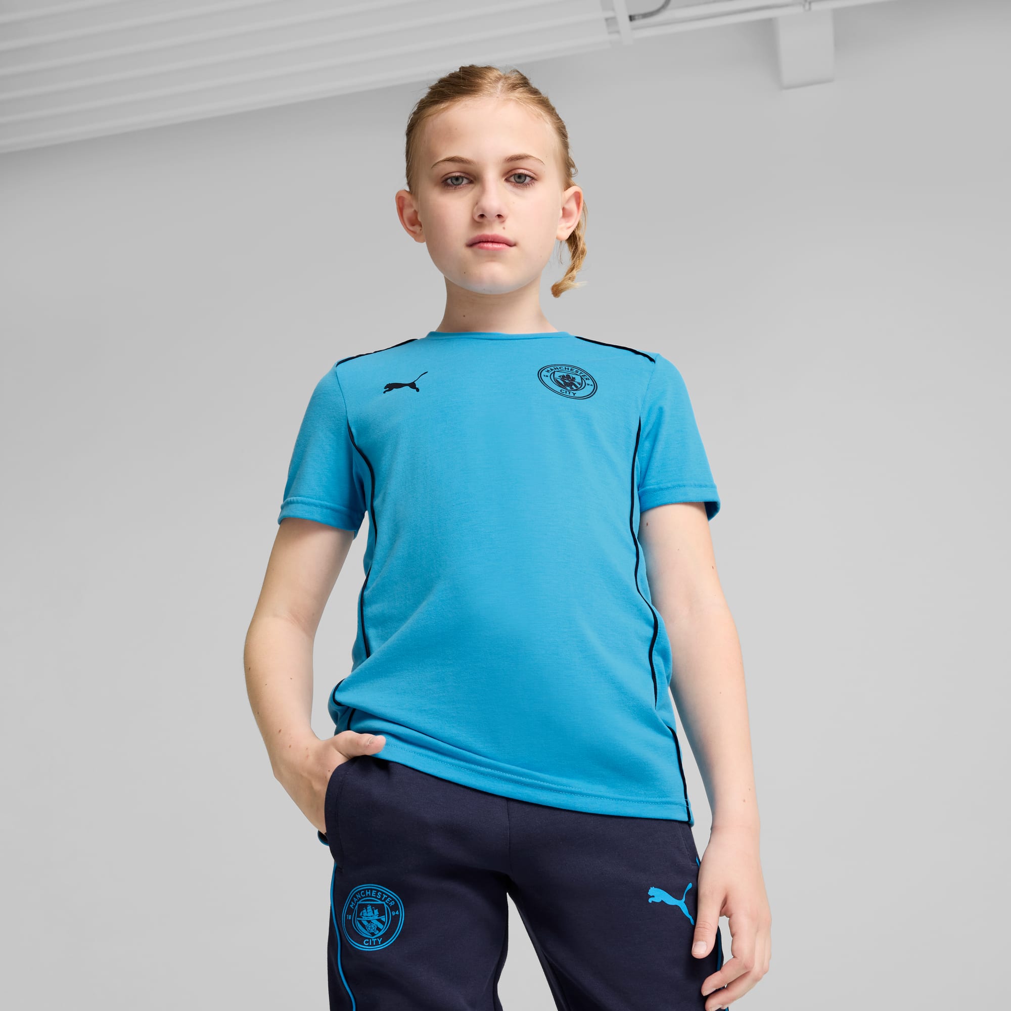 T-shirt Casuals Manchester City Enfant et Adolescent, Magic Blue-New Navy, large