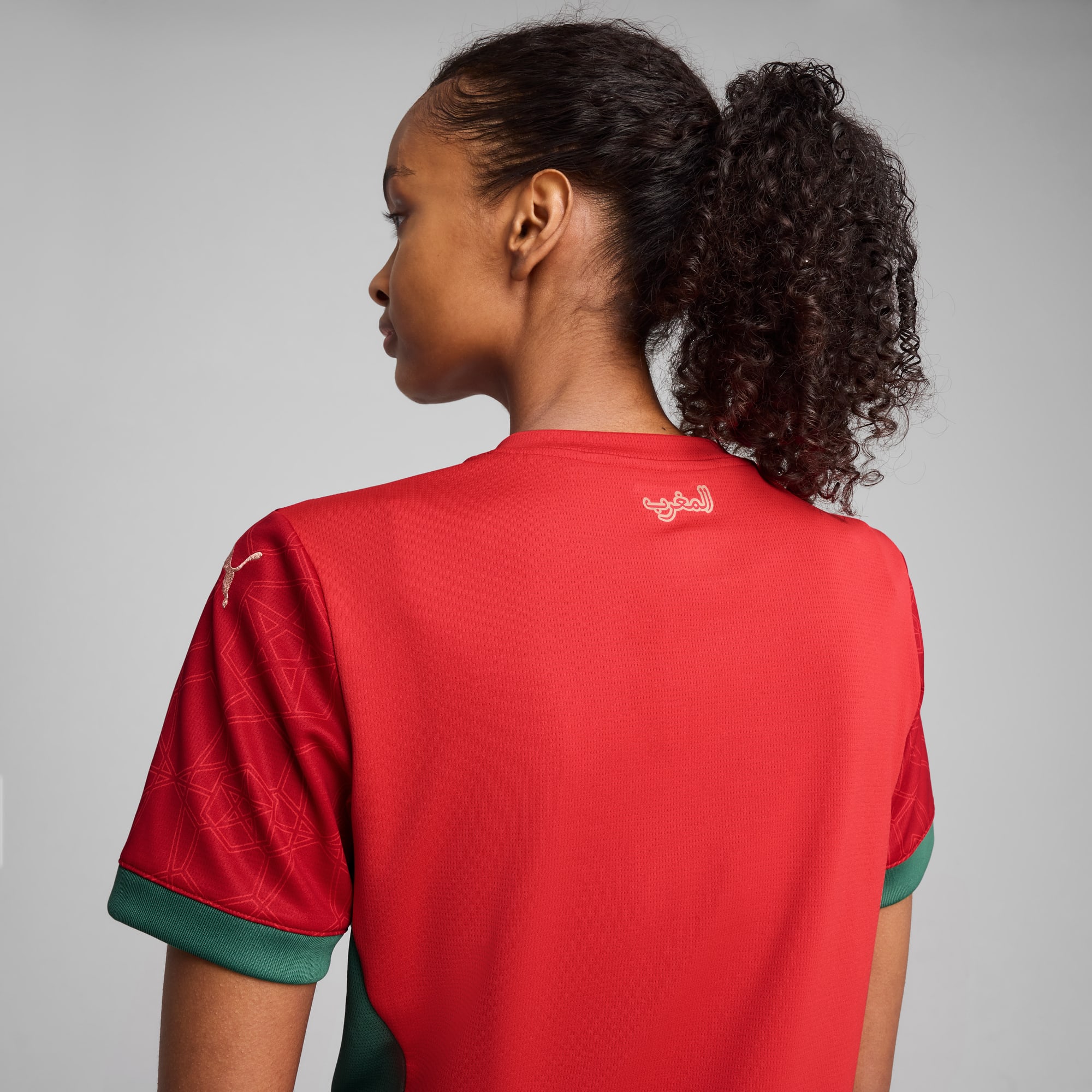 Morocco 2025 Home Jersey Women, PUMA Red-Archive Green, large