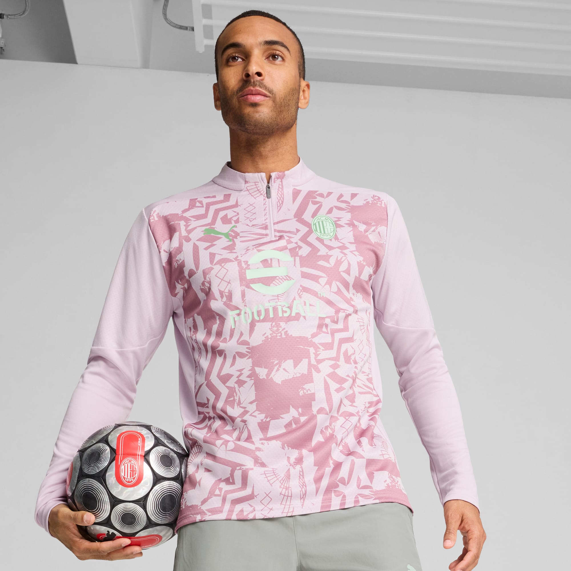ブランド公式通販サイト 2024-25 ACミラン PUMA公式】メンズ プレマッチ トップス ジップ 1/4 トップス