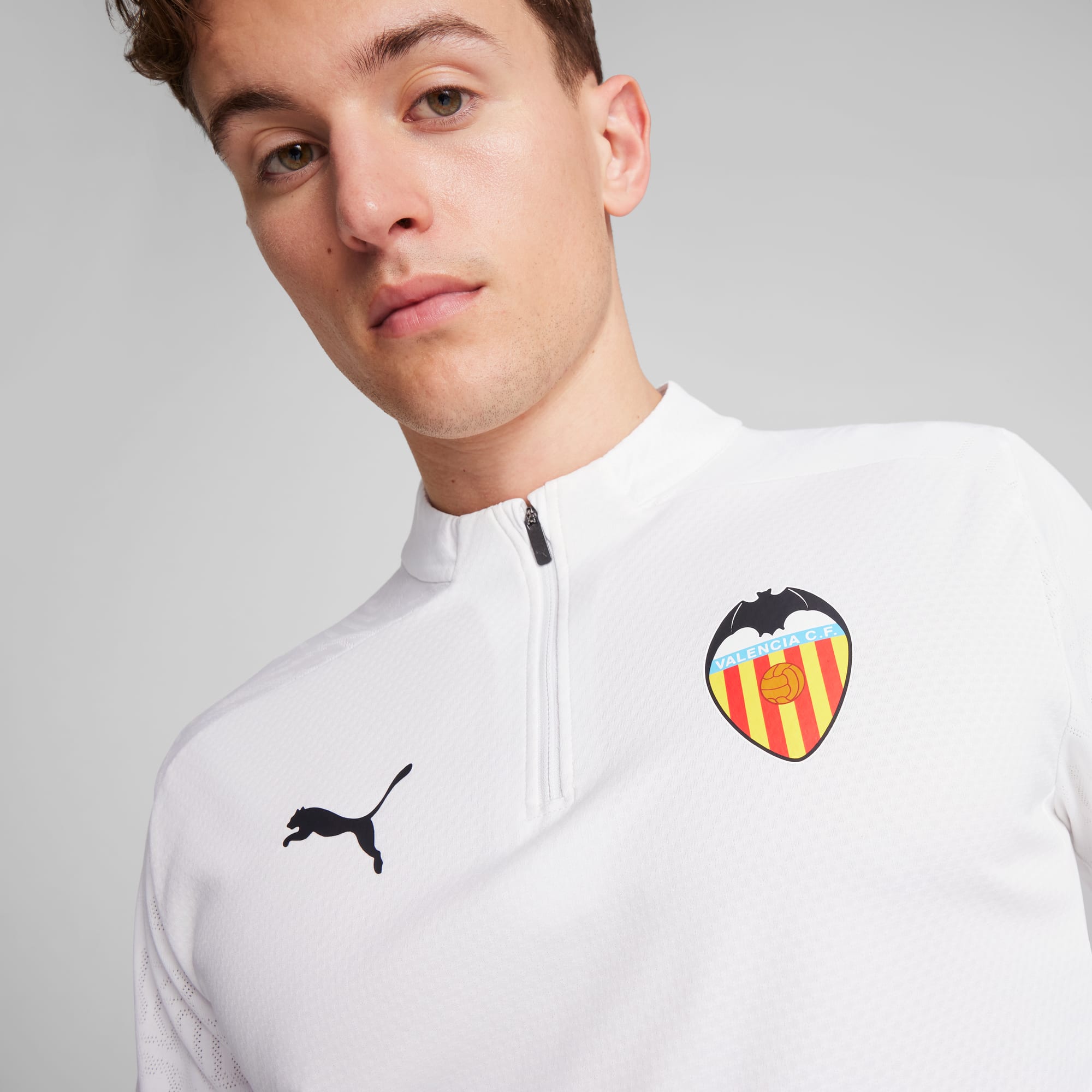 Valencia CF Training Quarter-Zip Top Men, PUMA White, large