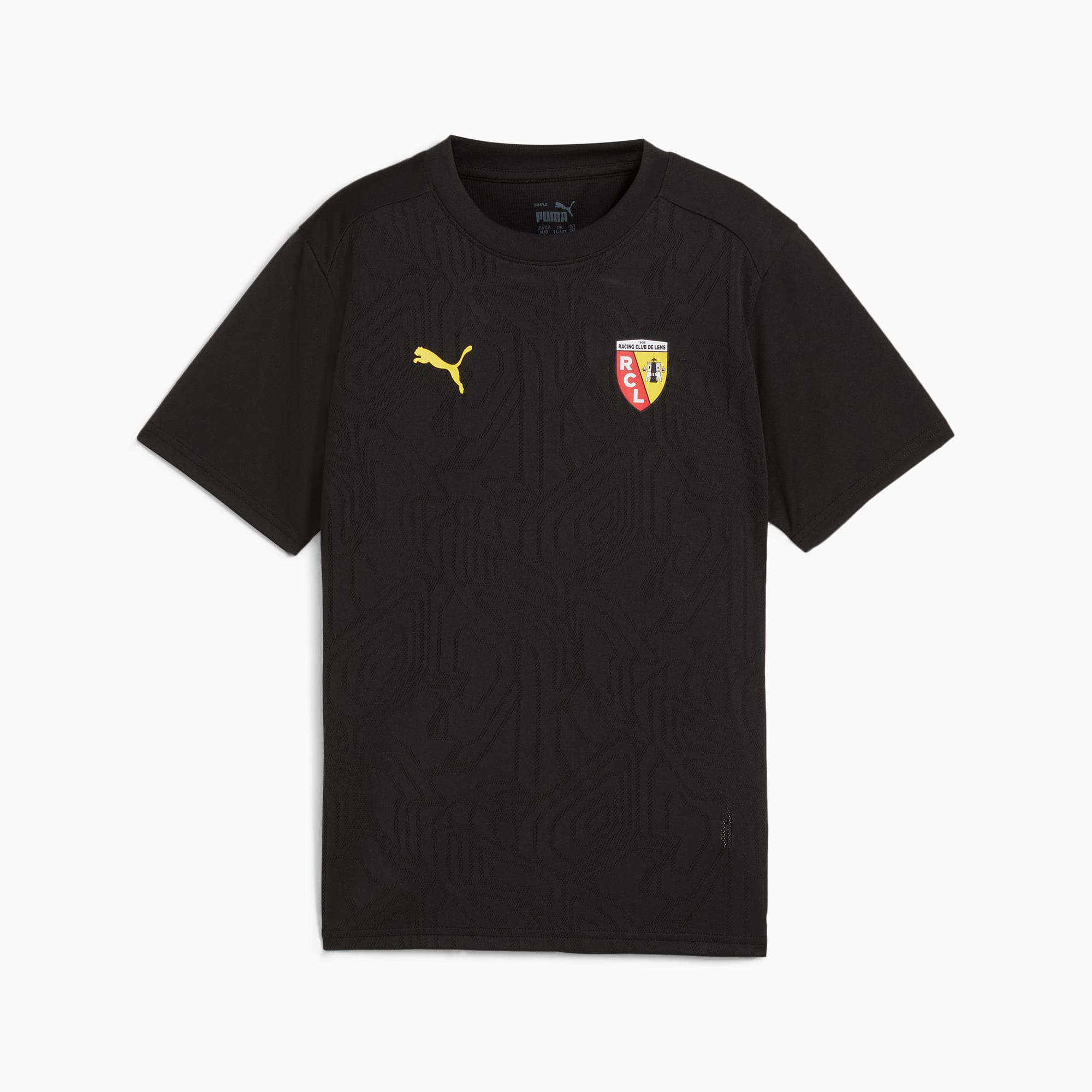 Maillot d’entraînement RC Lens Enfant et Adolescent, PUMA Black-Pelé Yellow, large