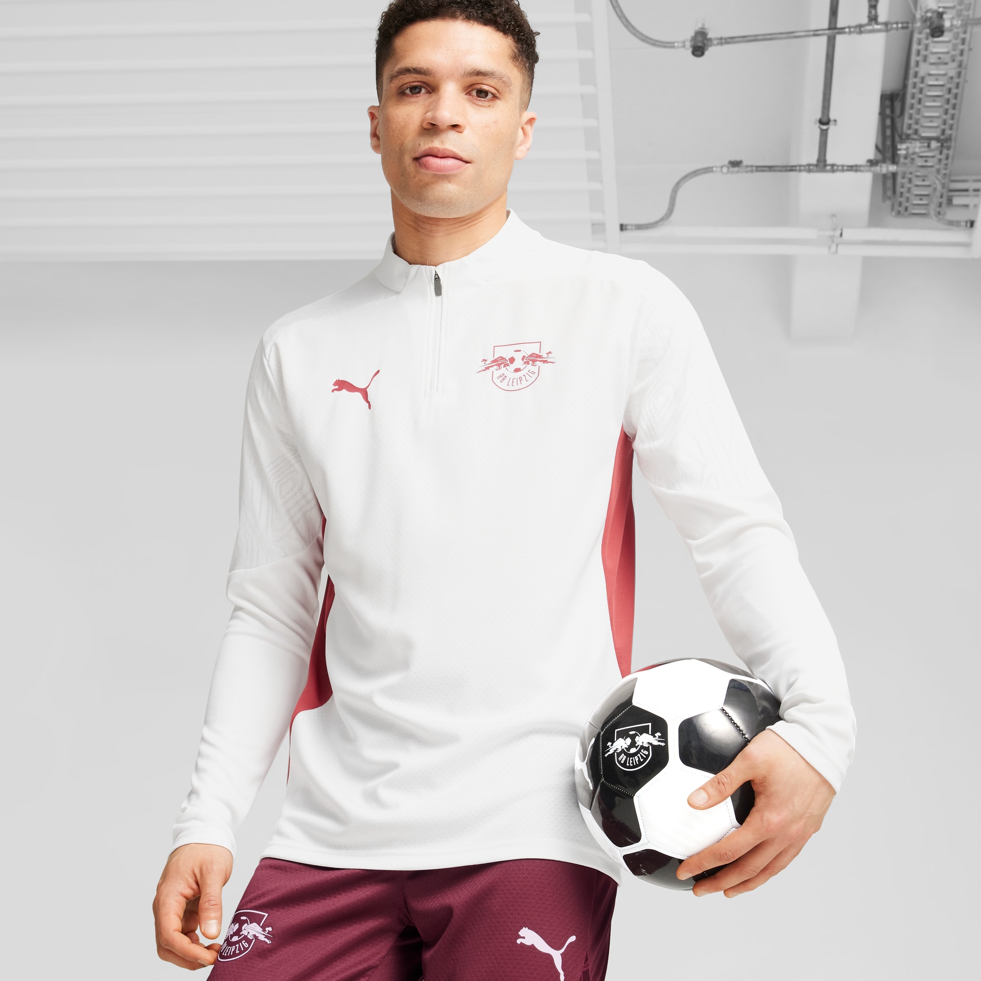 RB Leipzig Trainingsoberteil Herren, PUMA White-Club Red, large