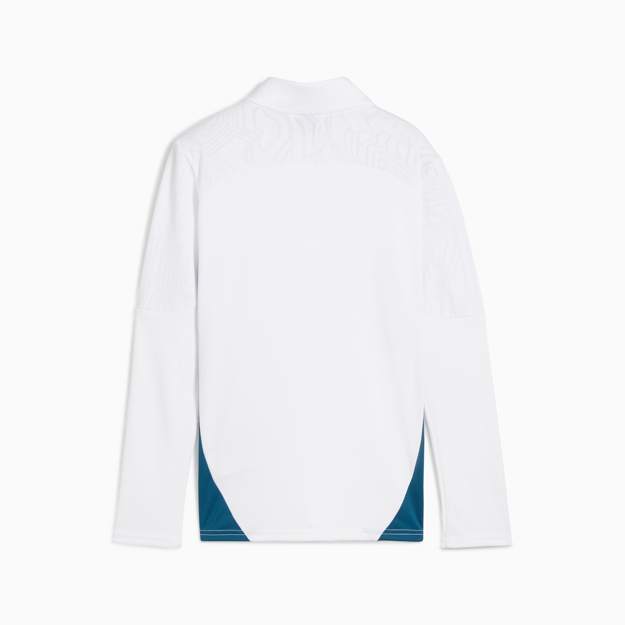 Olympique de Marseille Quarter-Zip Training Top Youth, PUMA White-Ocean Tropic, large