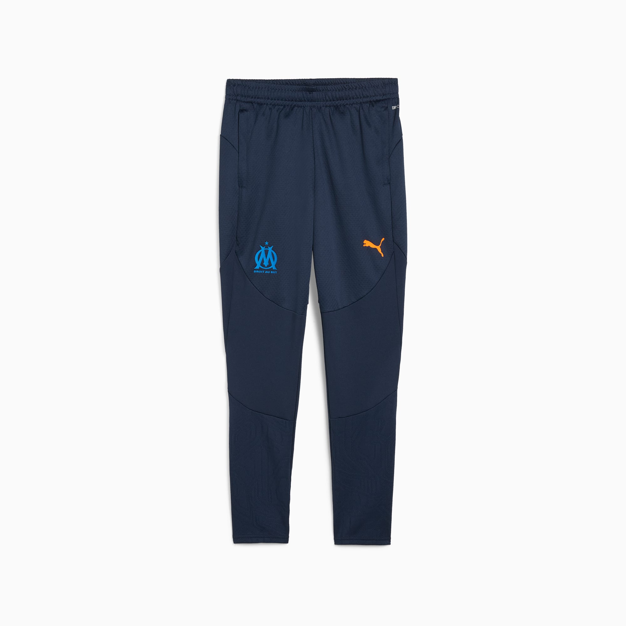 Pantalon d’entraînement Olympique de Marseille Enfant et Adolescent, Club Navy-Fluro Orange Pes, large