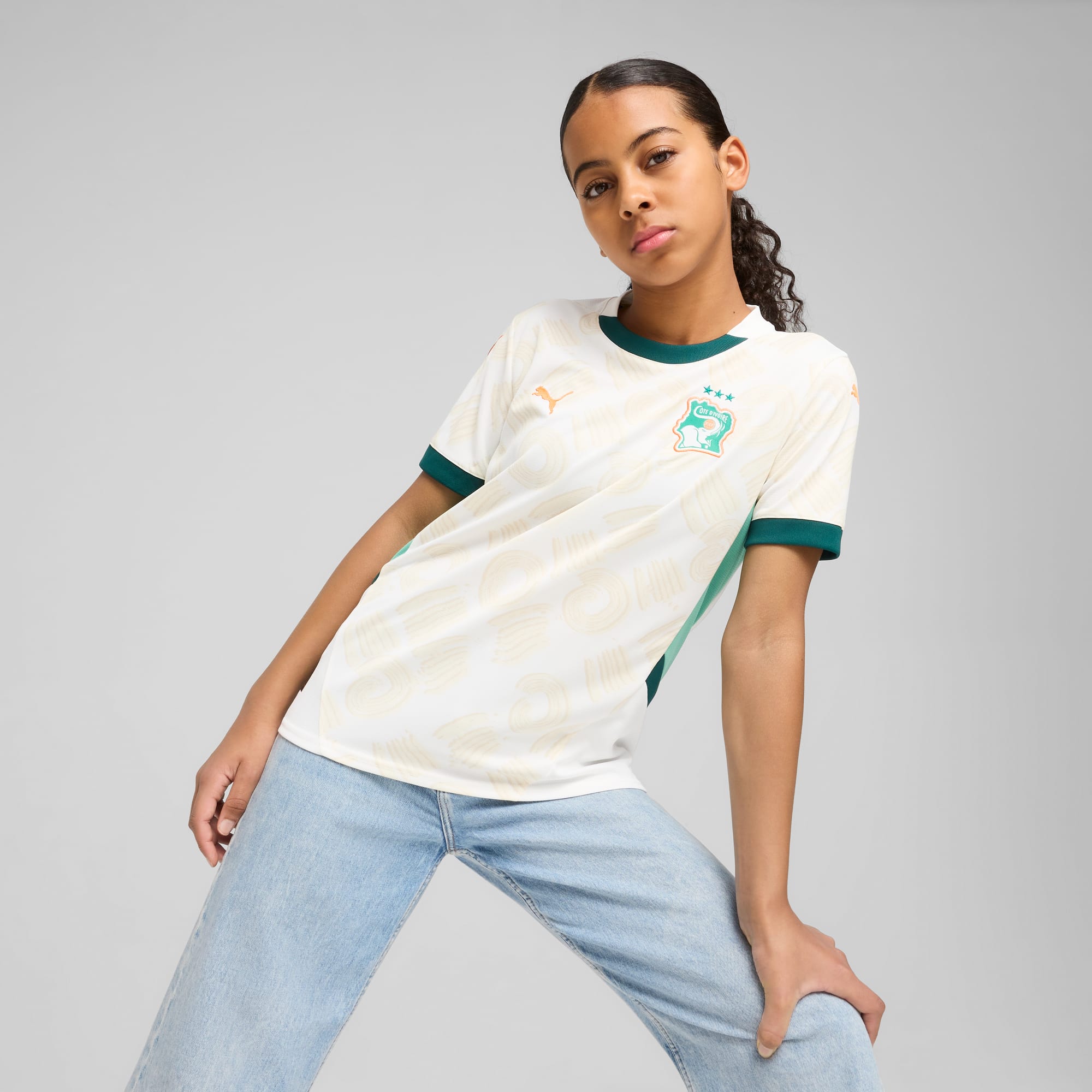 Maglia gara Away Costa d Avorio 2025 per ragazzi
