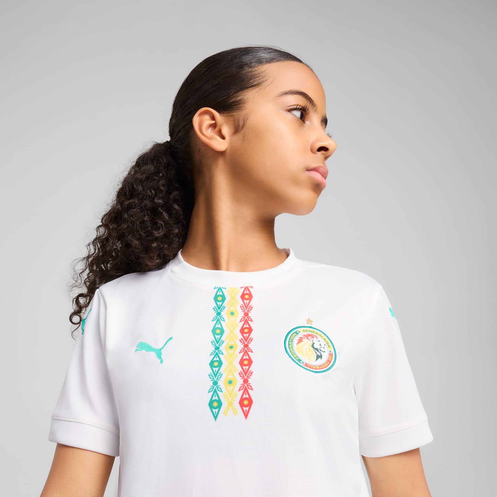 Senegal 2025 thuisshirt voor jongeren, PUMA White-Sport Green, large