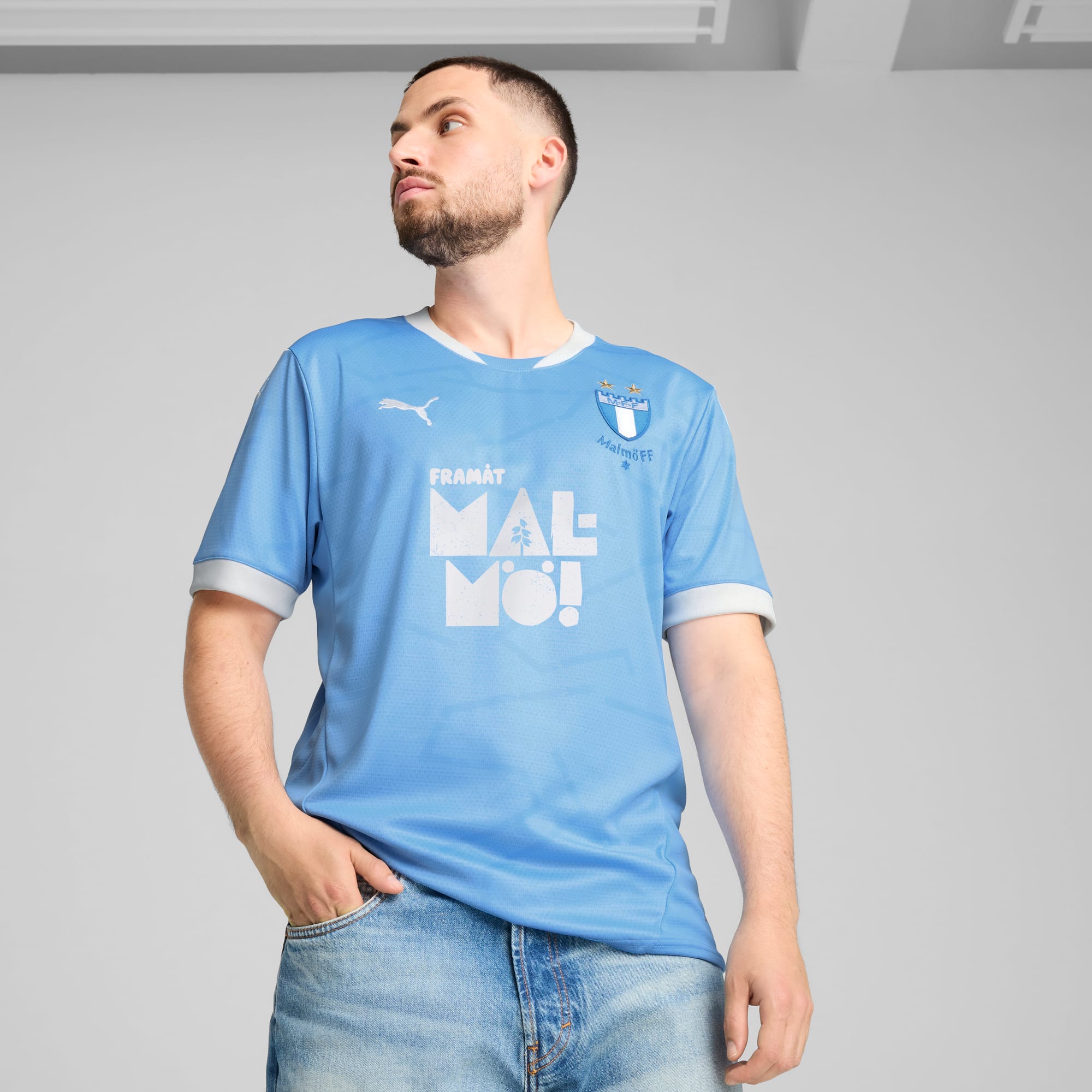 Maillot Home Malmö FF Homme, Team Light Blue-PUMA White, large
