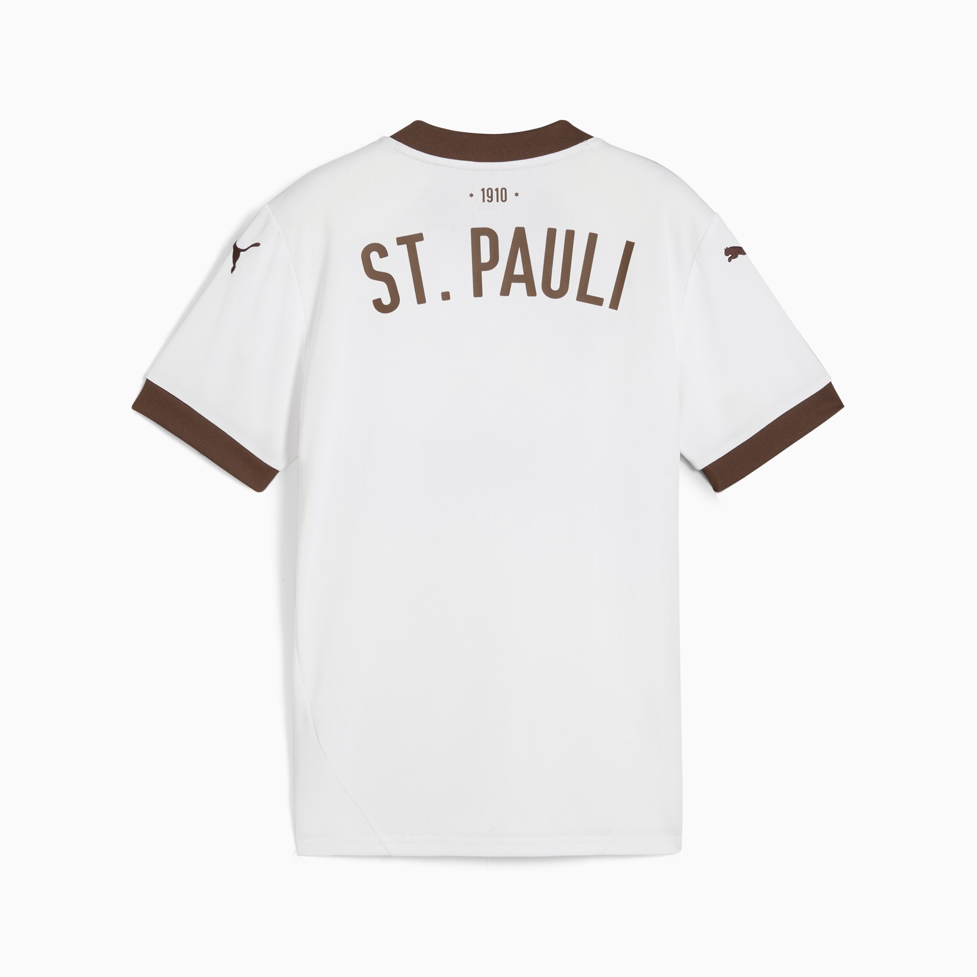 Maglia gara Away FC St. Pauli 24/25 per ragazzi, PUMA White-Espresso Brown, large