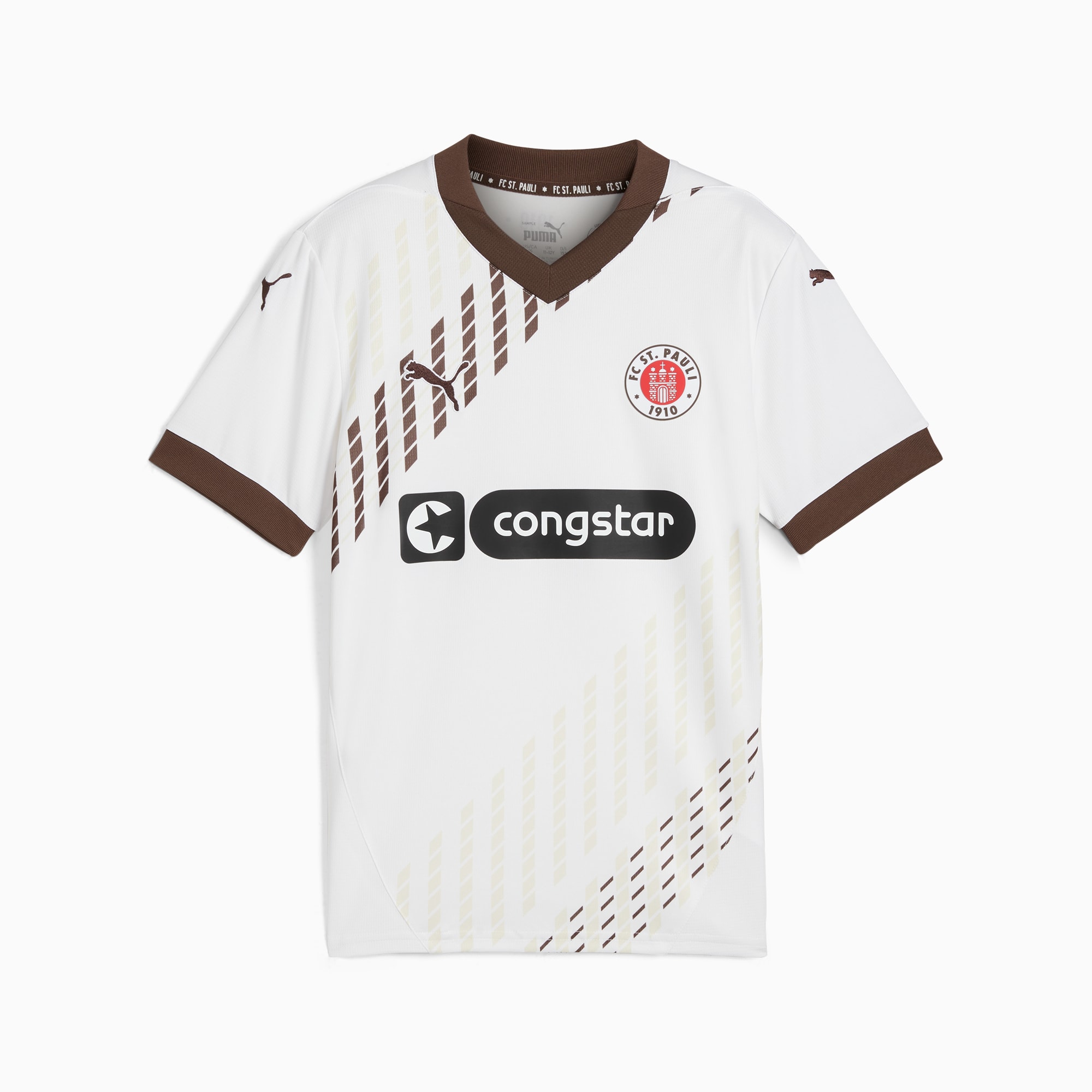 FC St. Pauli 24/25 Away Jersey Youth, PUMA White-Espresso Brown, large