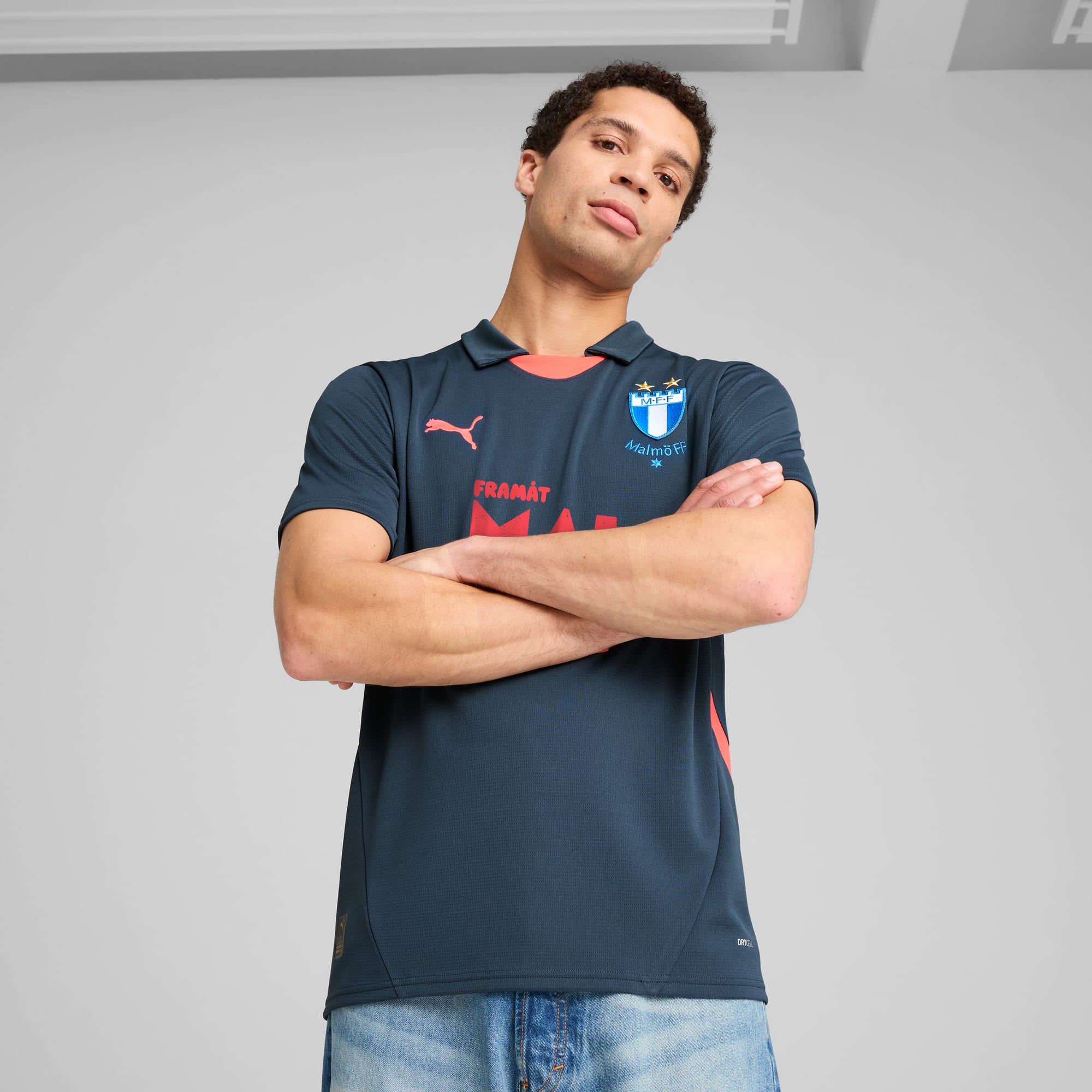 Malmö FF Away Jersey Men, Dark Night-Fire Orchid, large