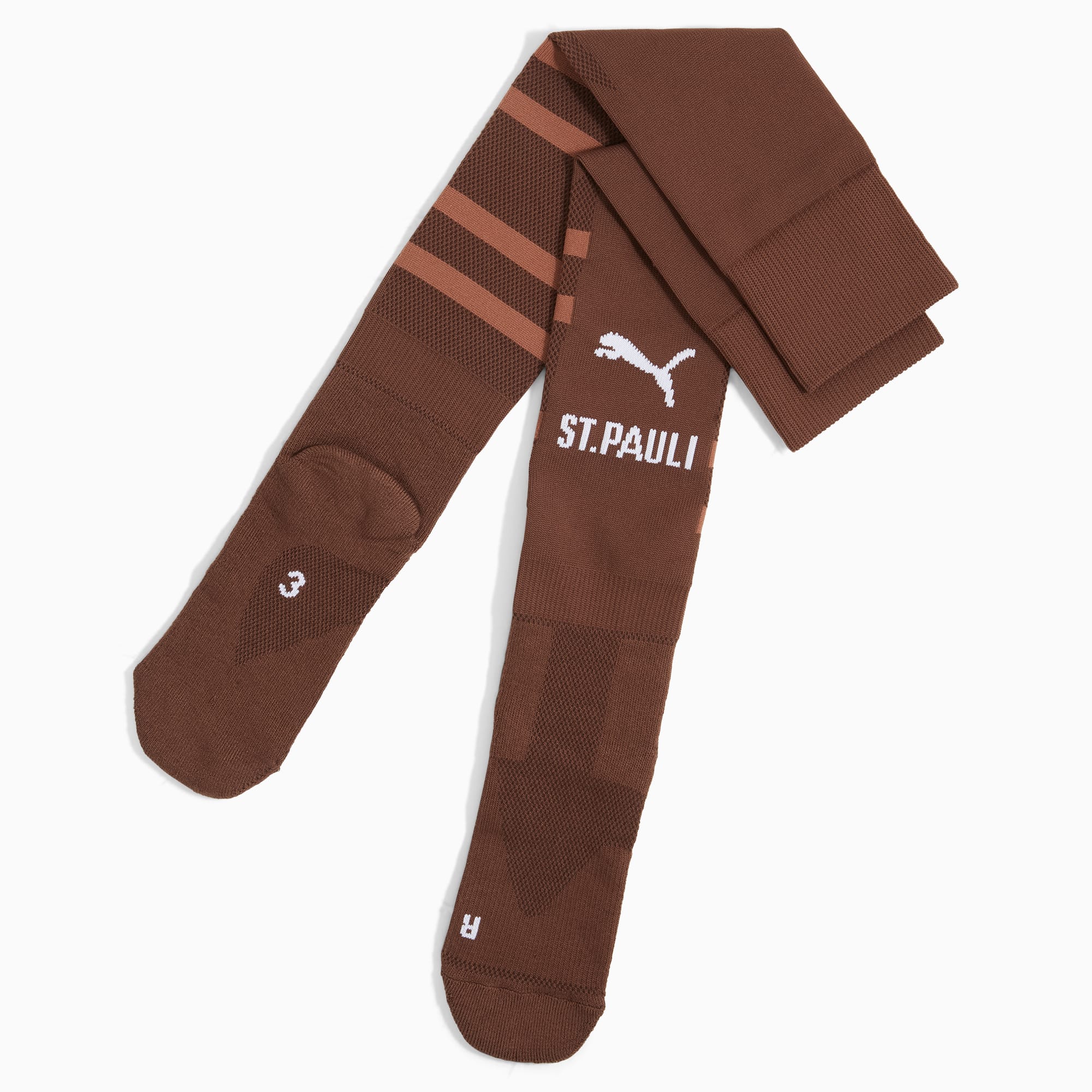 FC St. Pauli Graphic Socks Men, Espresso Brown-PUMA White, large