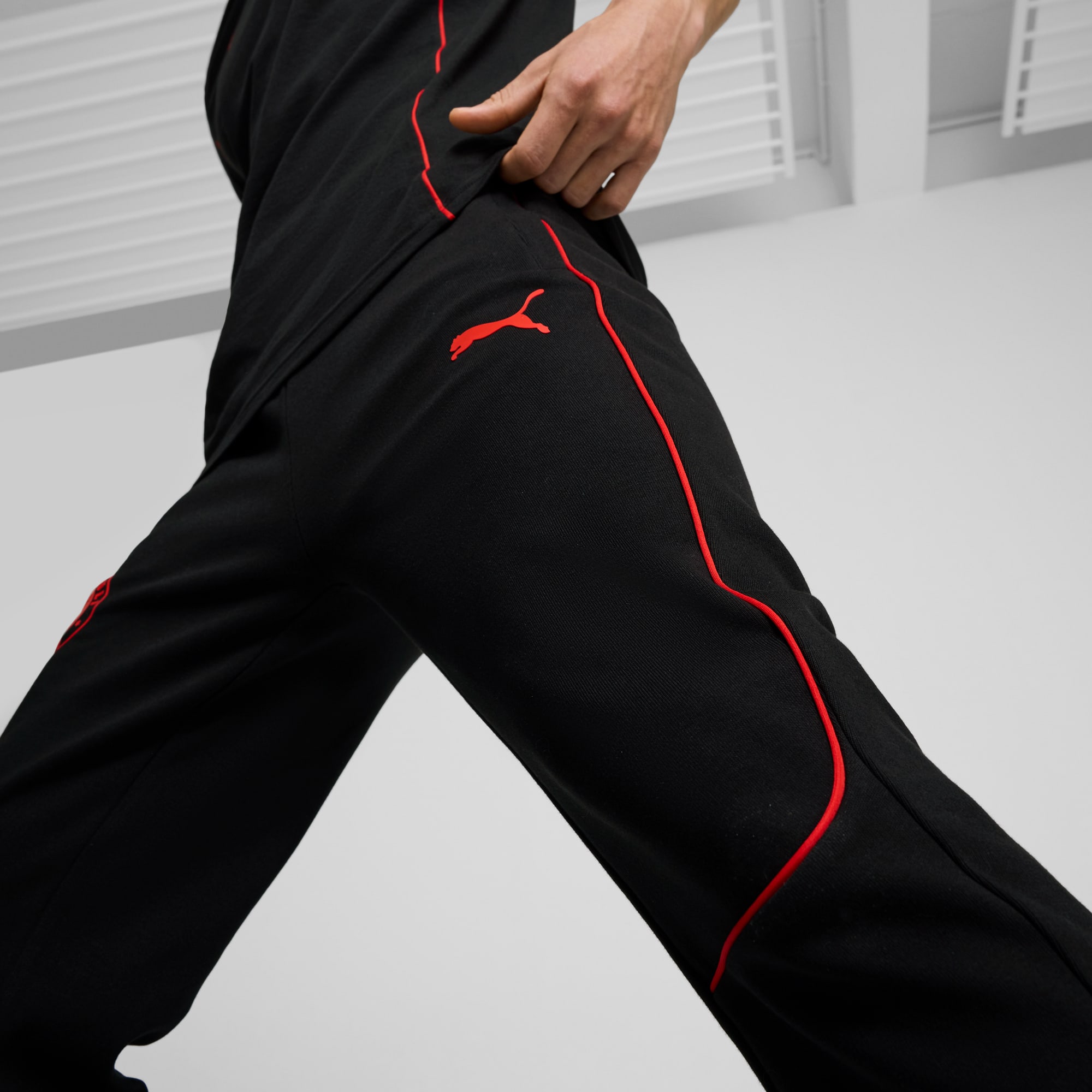 FC St. Pauli Casuals Pants Men, PUMA Black-PUMA Red, large