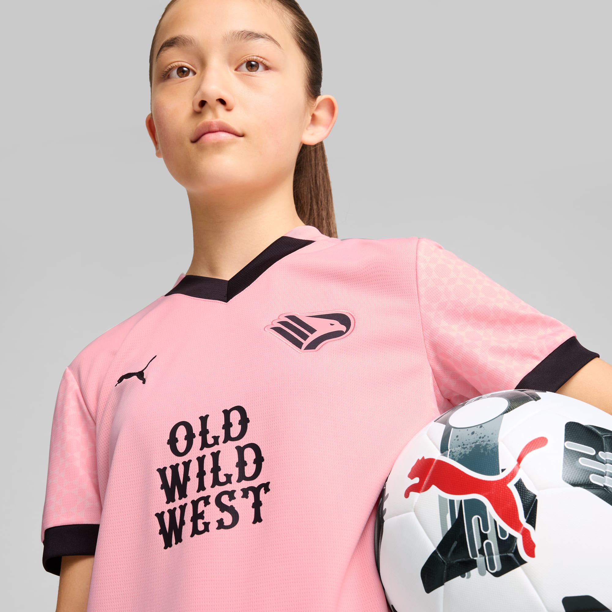 Maillot Home 24/25 Palermo F.C. Enfant et Adolescent, Team Light Pink-PUMA Black, large