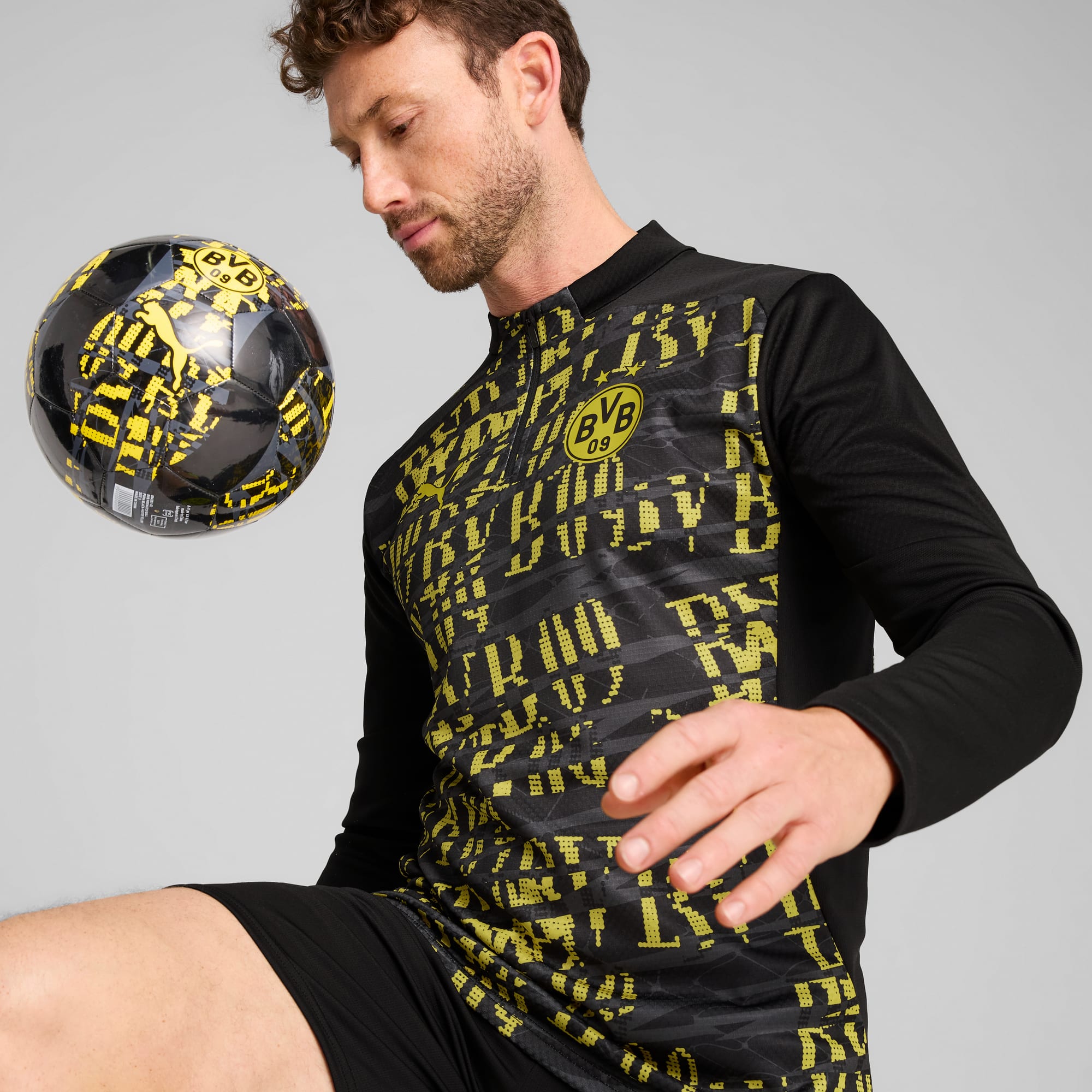 国内発送 Borussia PUMA | Top Quarter-Zip Pre-Match Men's Dortmund ウェア