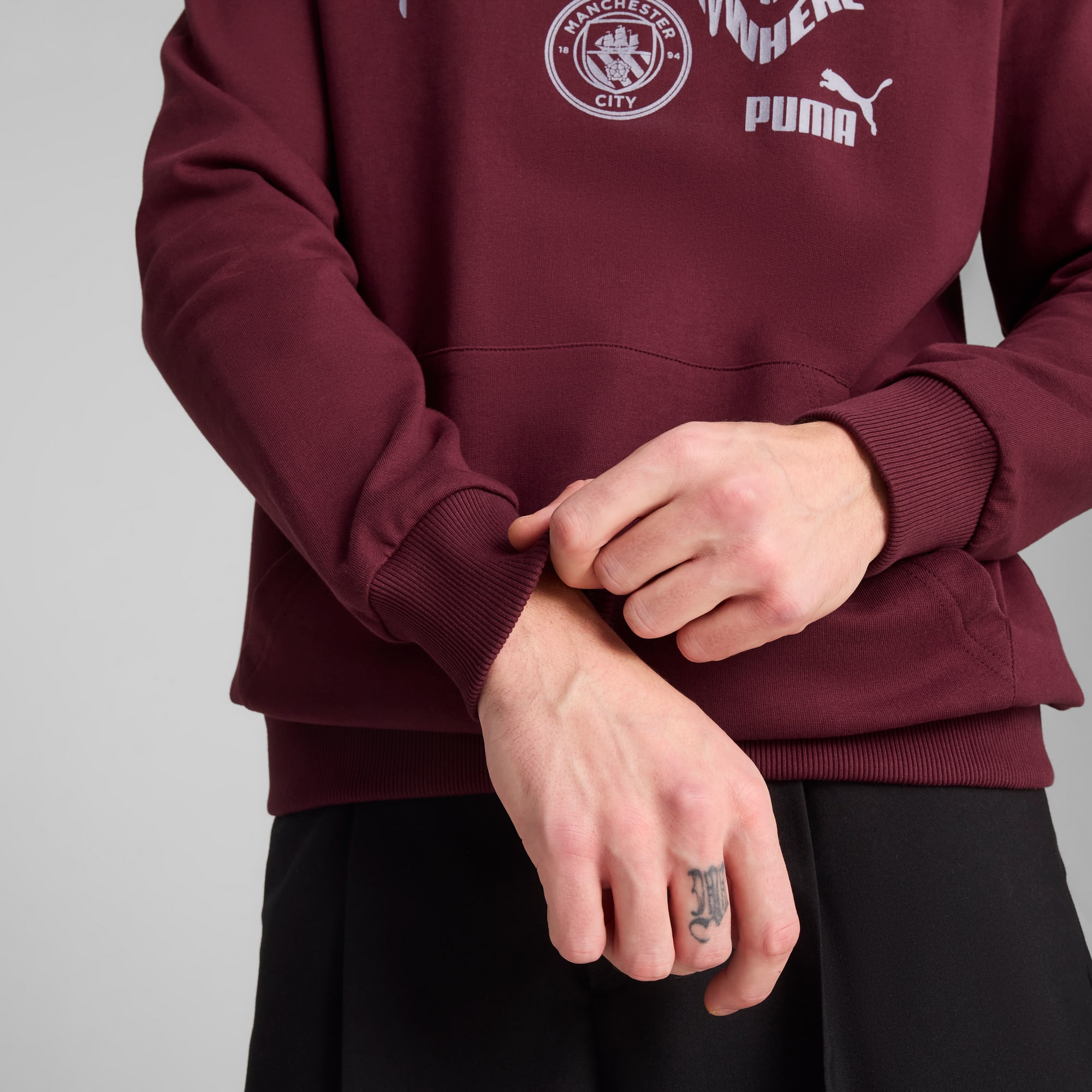 Manchester City ftblNRGY Hoodie Men, Dark Rosette, large