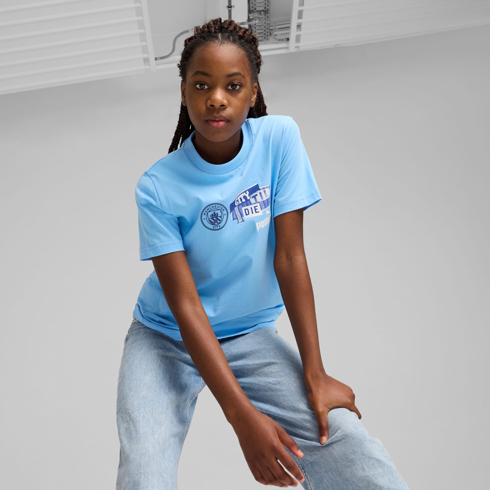Manchester City ftblNRGY T-Shirt Teenager, Team Light Blue, large