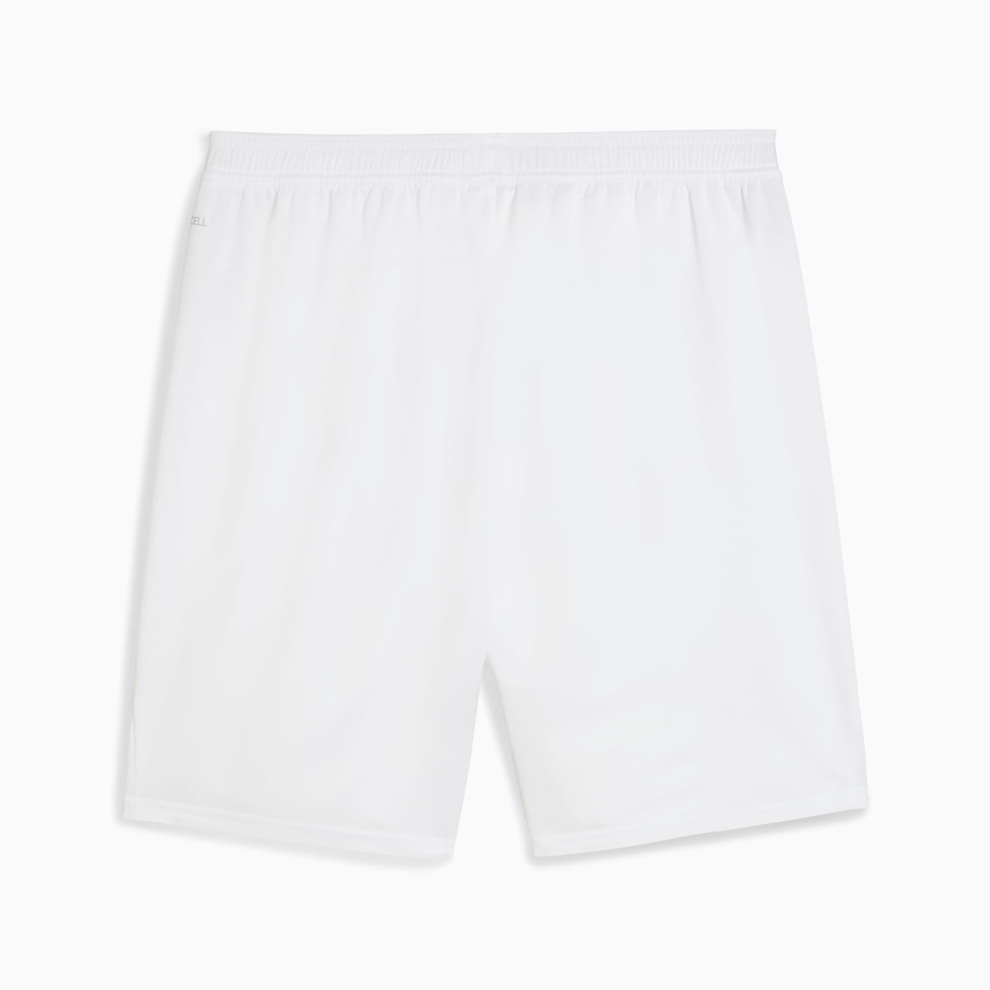 Pantaloncini PUMA bianchi da adulto, con elastico in vita e design semplice e sportivo.