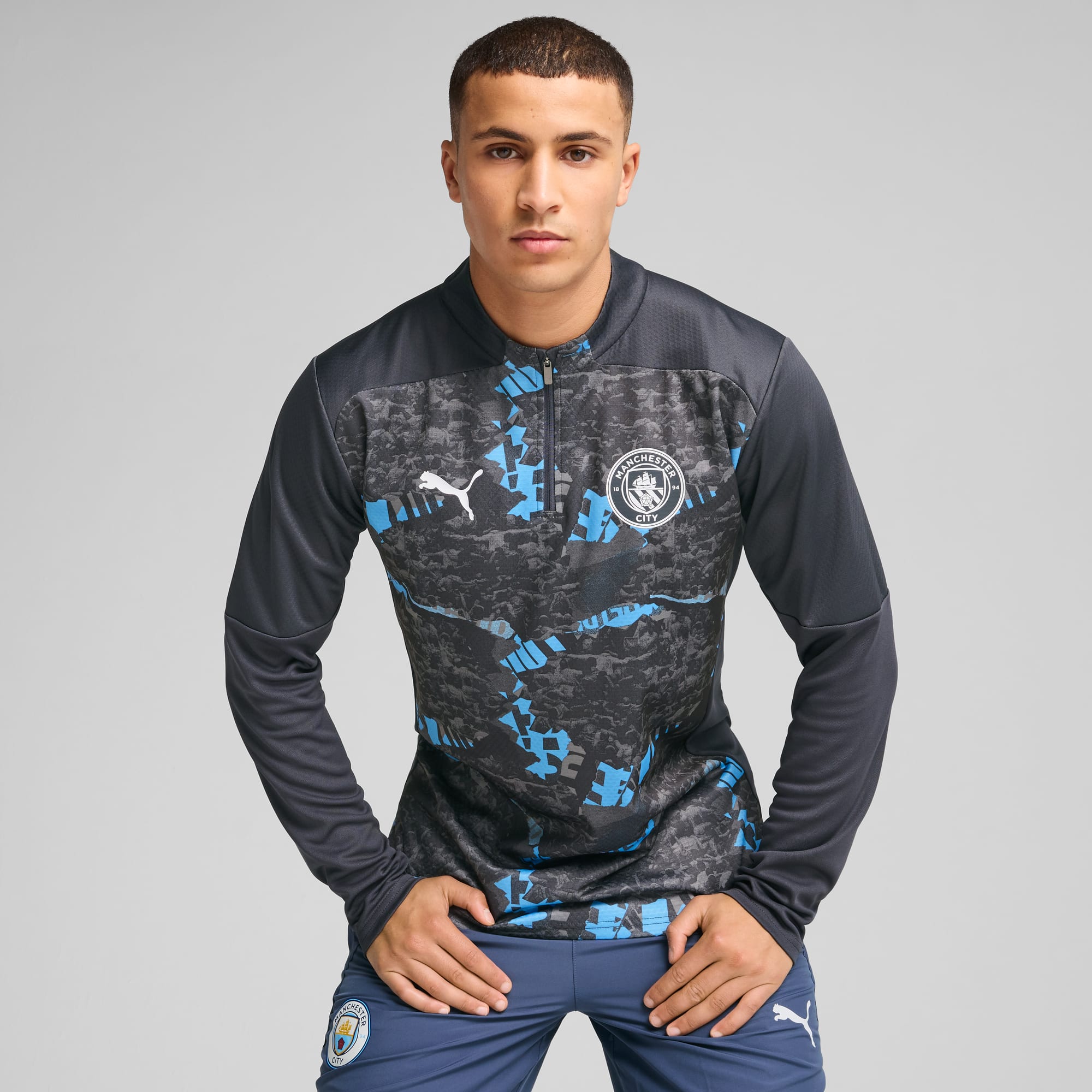 Manchester City Pre-Match Men's Quarter-Zip Top | PUMA