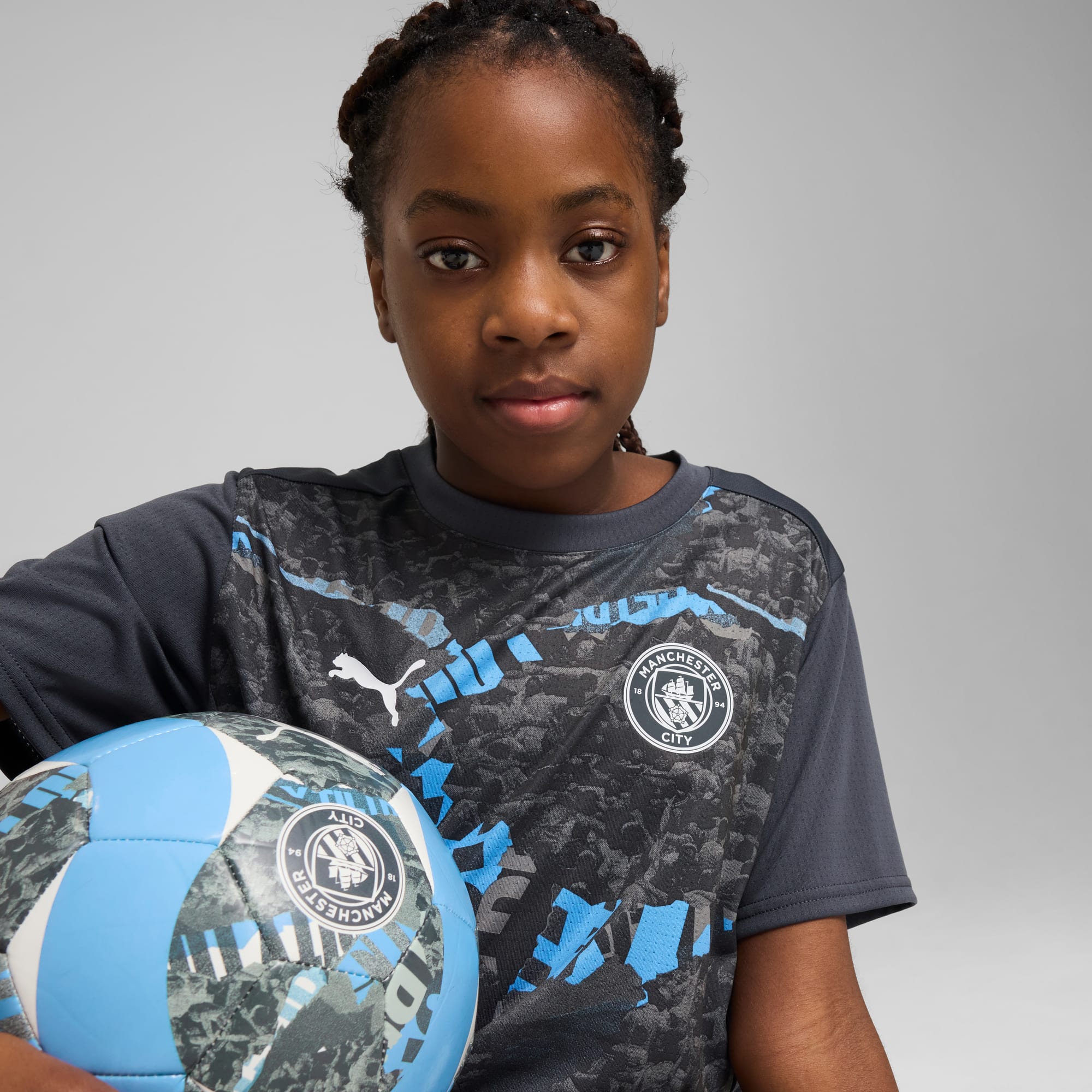 Manchester City Aufwärmtrikot Teenager, Strong Gray-Cool Light Gray, large