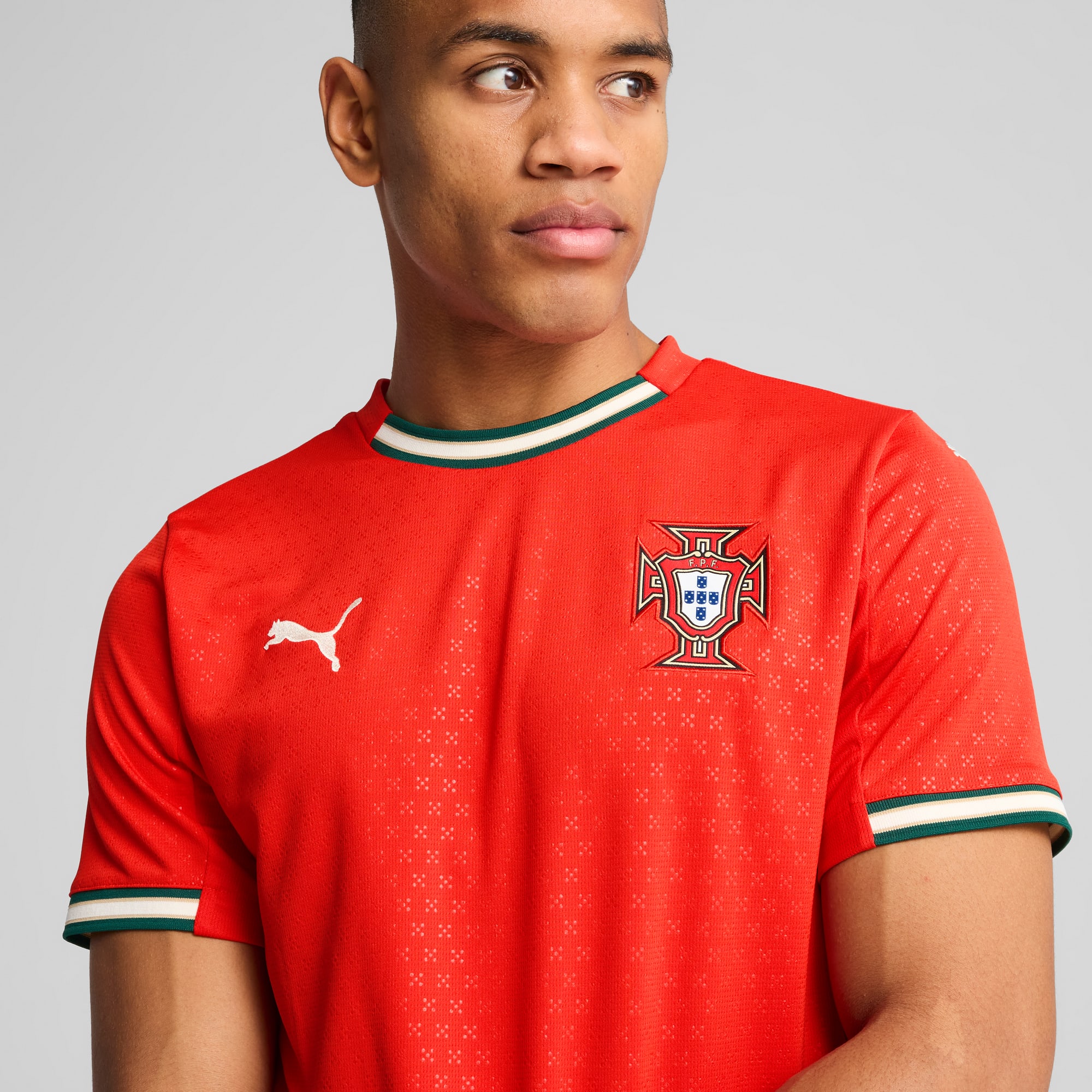 Portugal 2025 Home Jersey Men, Sport Red-Sugared Almond, large