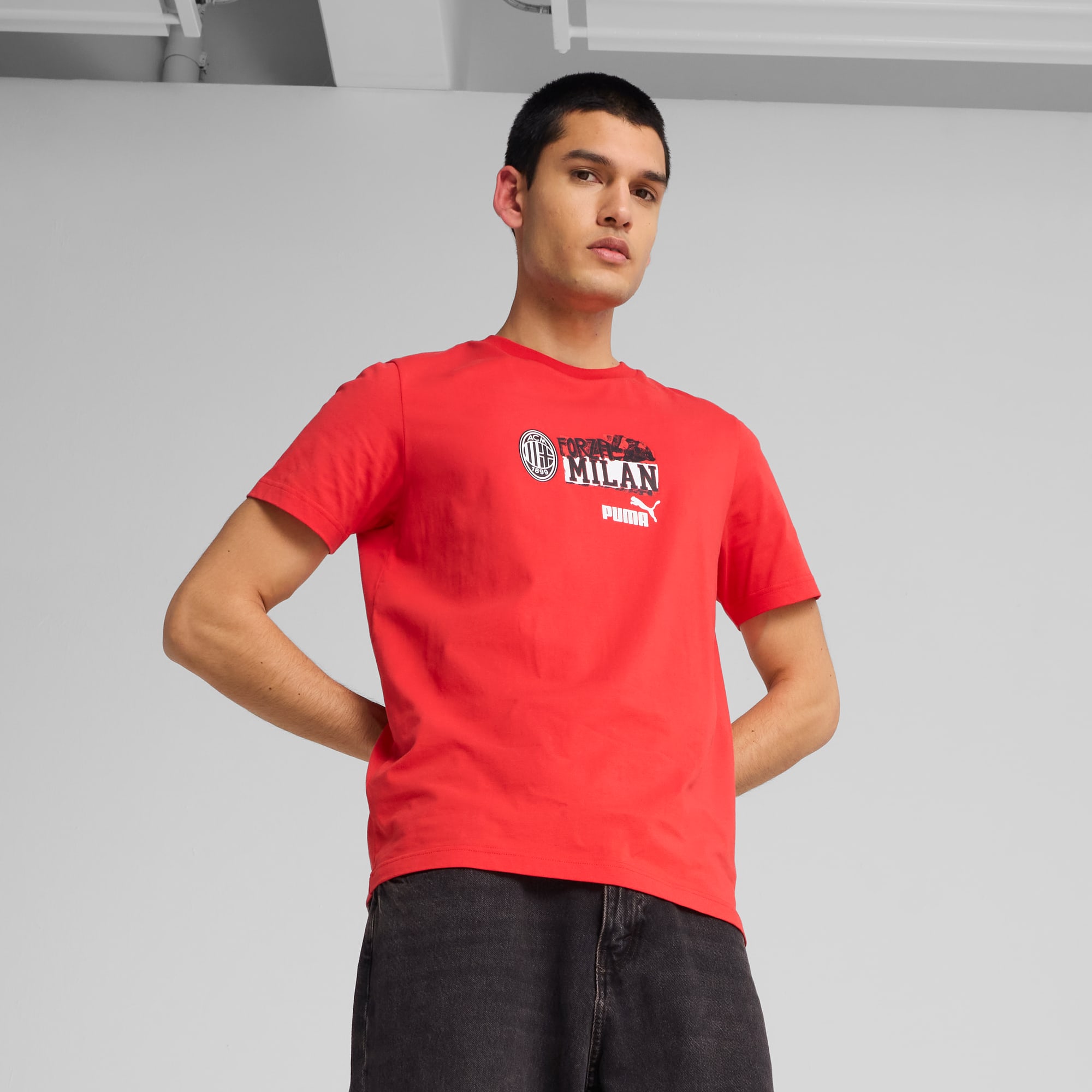 Męska koszulka AC Milan ftblNRGY, For All Time Red-PUMA Black, large