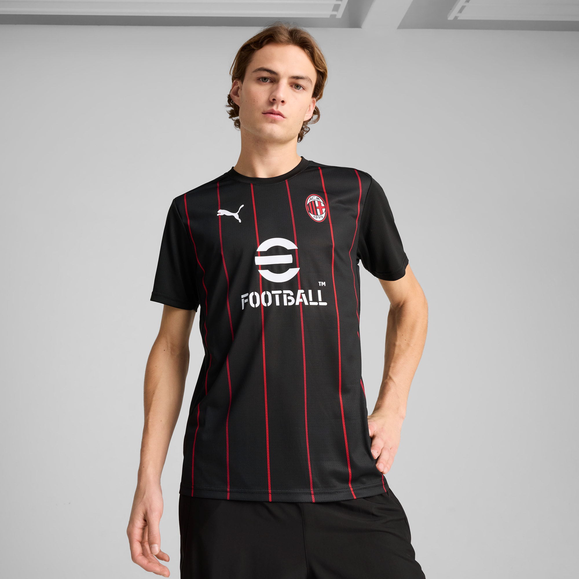 AC Milan Pre-match Jersey Men, PUMA Black-For All Time Red, large-SEA