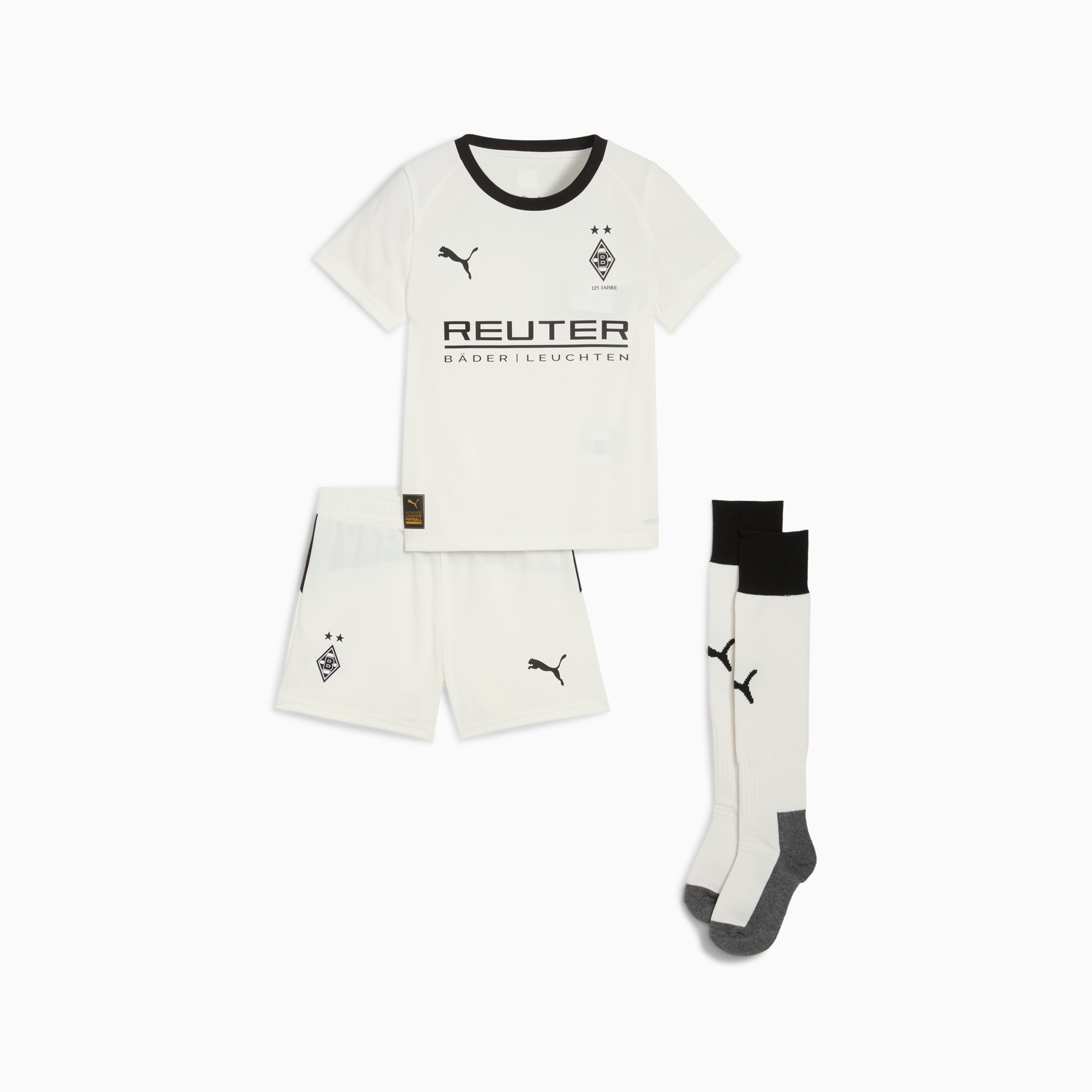 Borussia Mönchengladbach 25/26 Home Minikit Kids, Warm White-PUMA Black, large