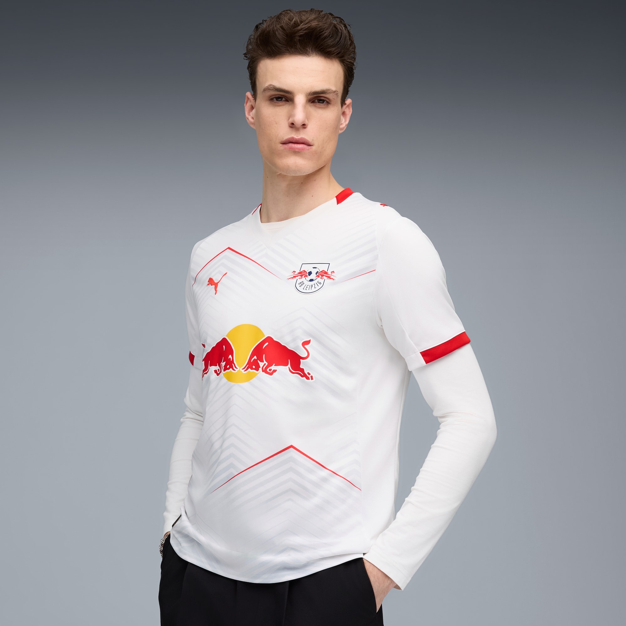 RB Leipzig 25/26 Home Jersey Men, PUMA White-For All Time Red, large