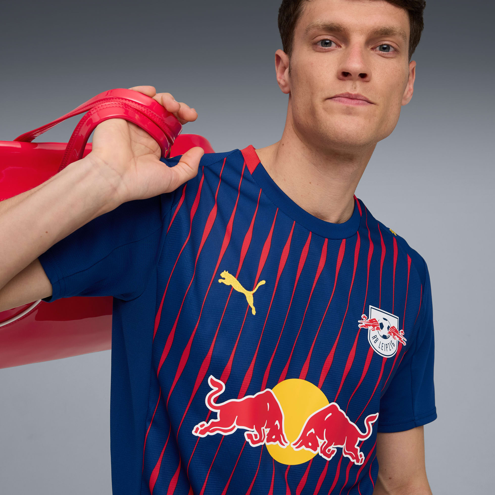 Camiseta RB Leipzig 2.ª equipación 25/26 para hombre, Elektro Blue-For All Time Red, large