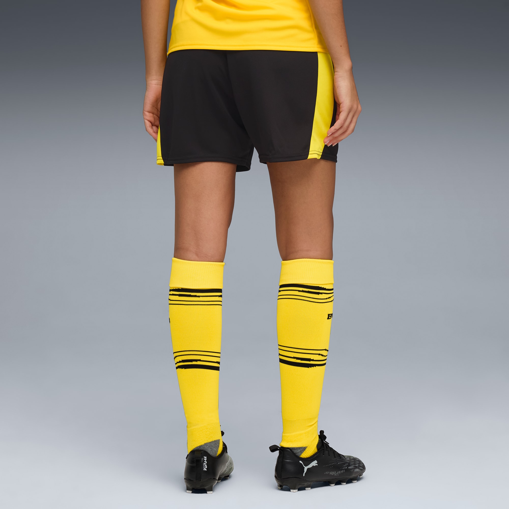 Borussia Dortmund 25/26 Shorts Women, PUMA Black-Faster Yellow, large