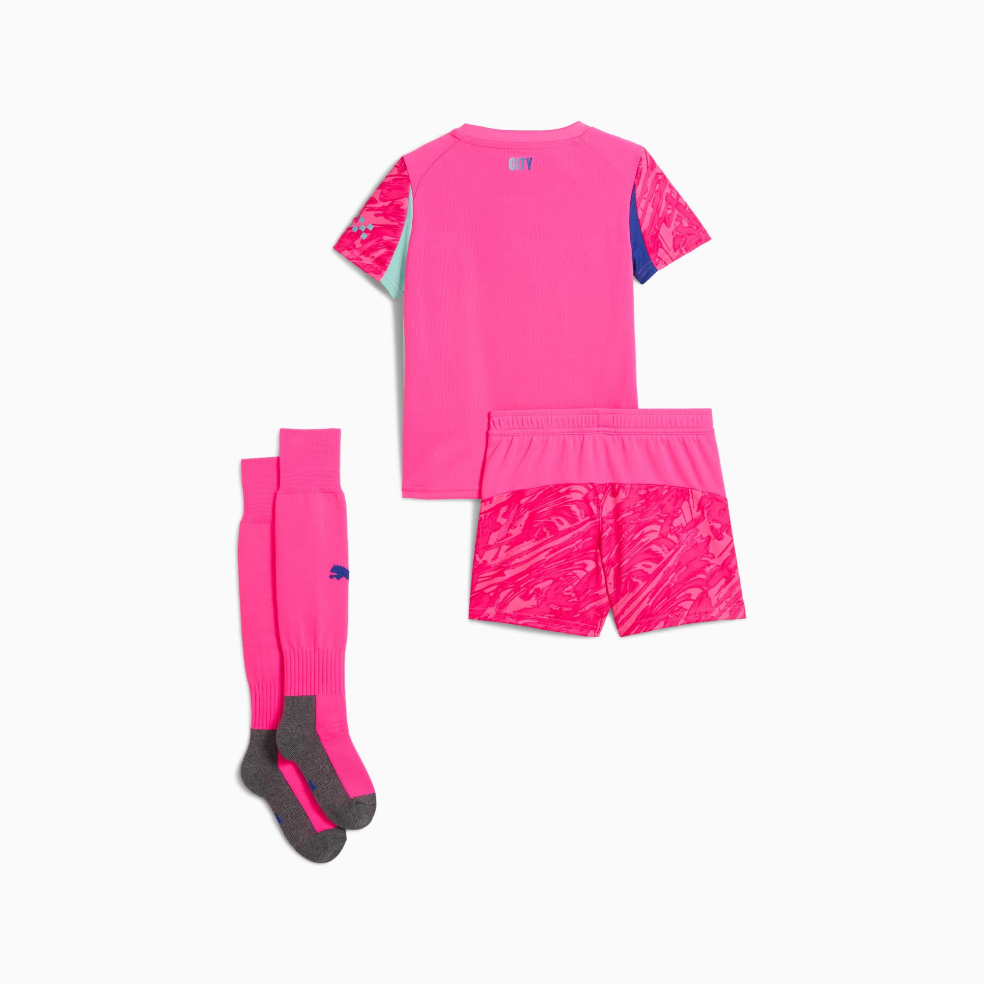 Dziecięcy strój bramkarski Manchester City 25/26, Fluro Pink Pes-Aquatic, large
