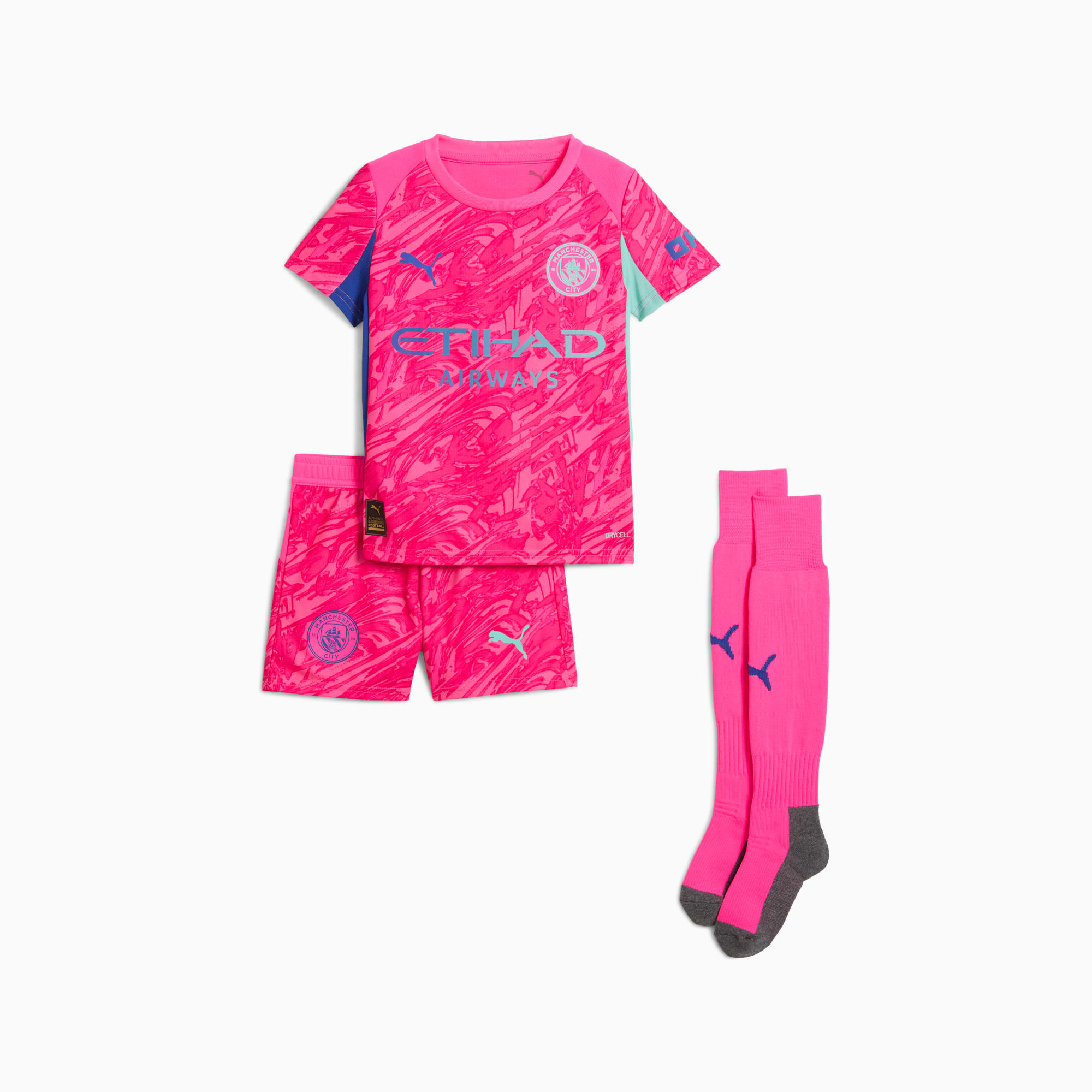 Manchester City 25/26 Goalkeeper Minikit Kids, Fluro Pink Pes-Aquatic, large