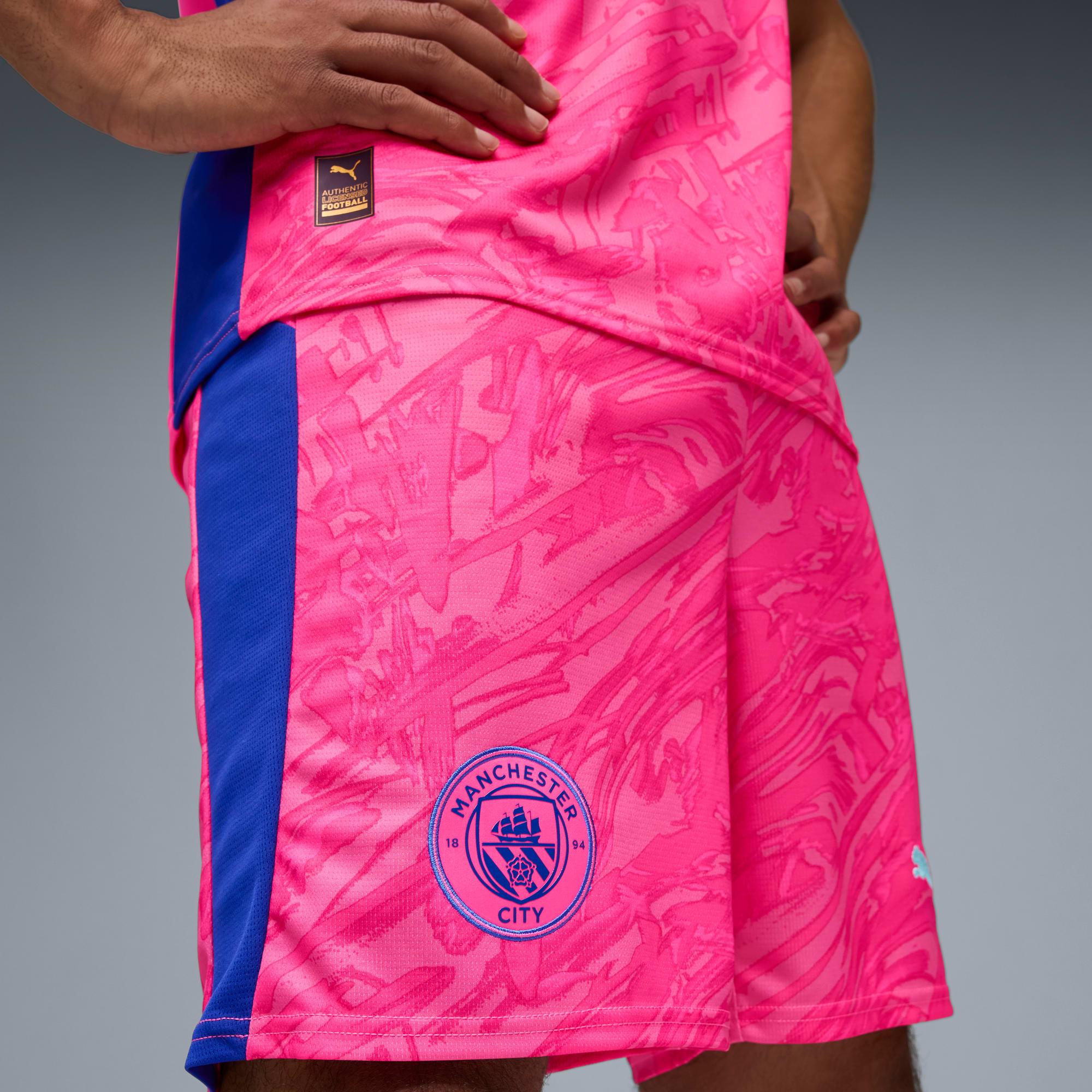 Shorts da portiere Manchester City 25/26 da uomo, Fluro Pink Pes-Aquatic, large