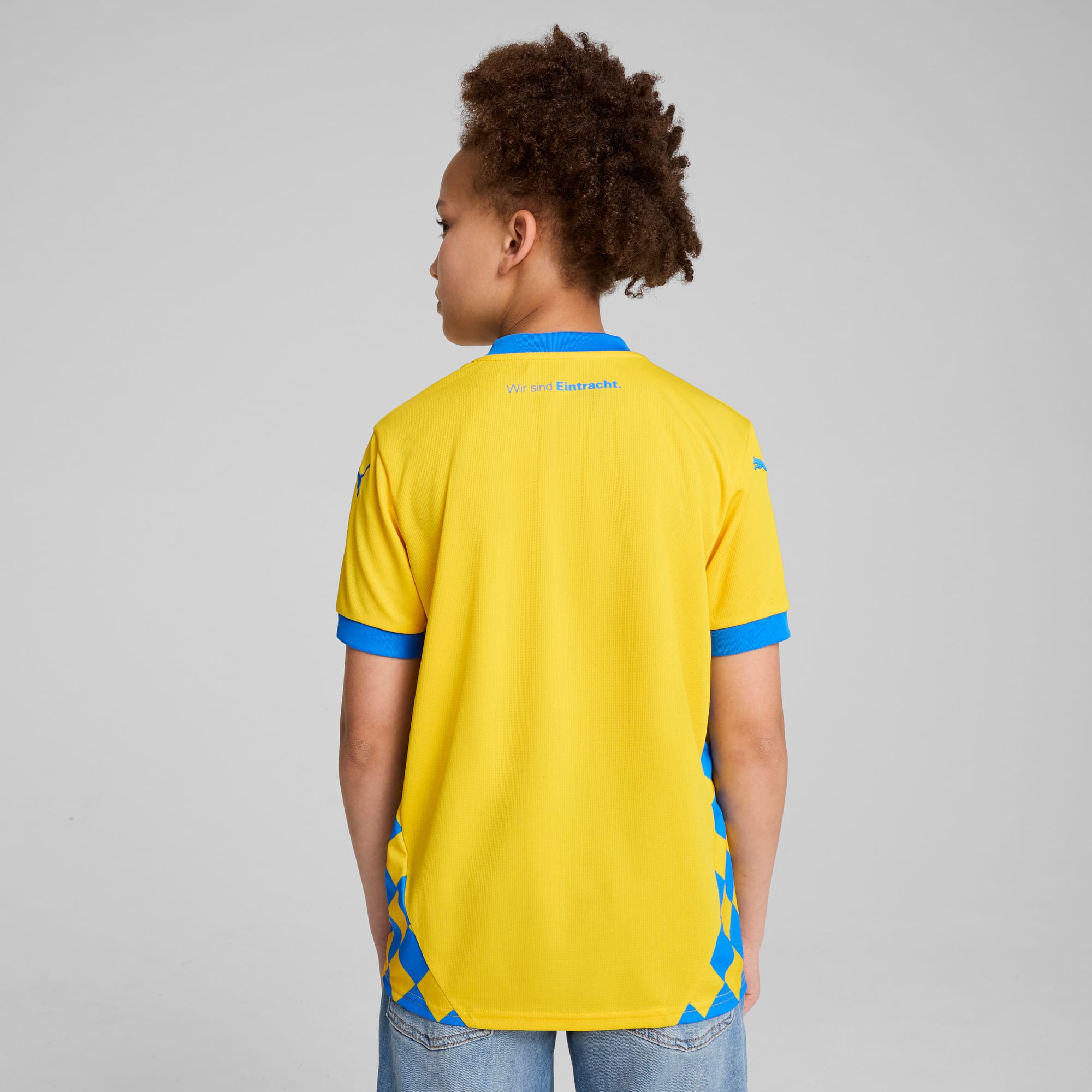 Eintracht Braunschweig 24/25 Home Jersey Youth, Faster Yellow-Ignite Blue, large