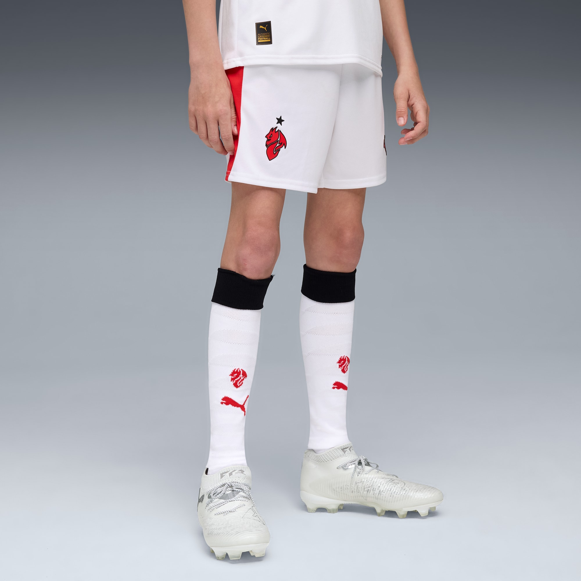 AC Milan 25/26 Shorts Teenager, PUMA White-For All Time Red, large