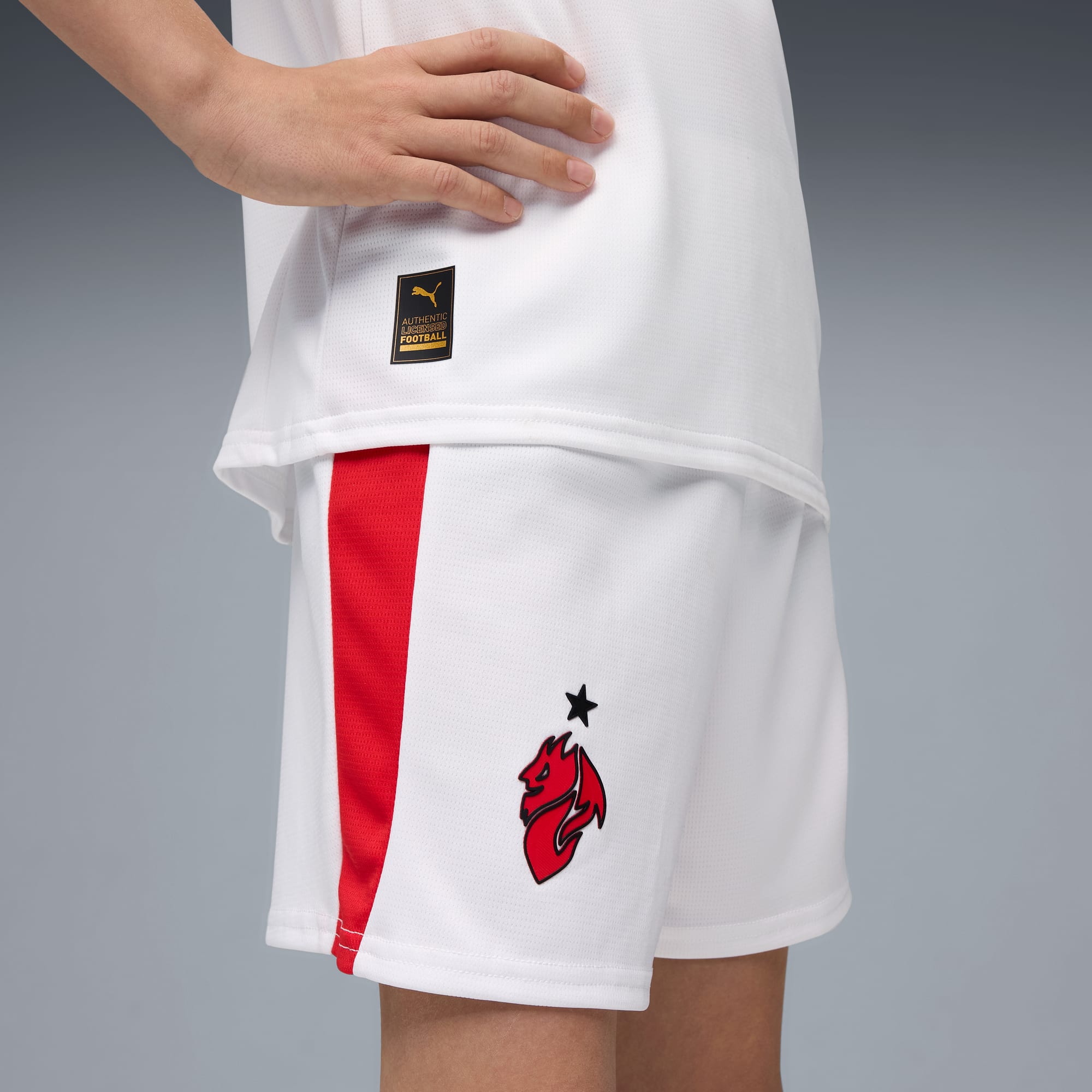 AC Milan 25/26 Shorts Teenager, PUMA White-For All Time Red, large