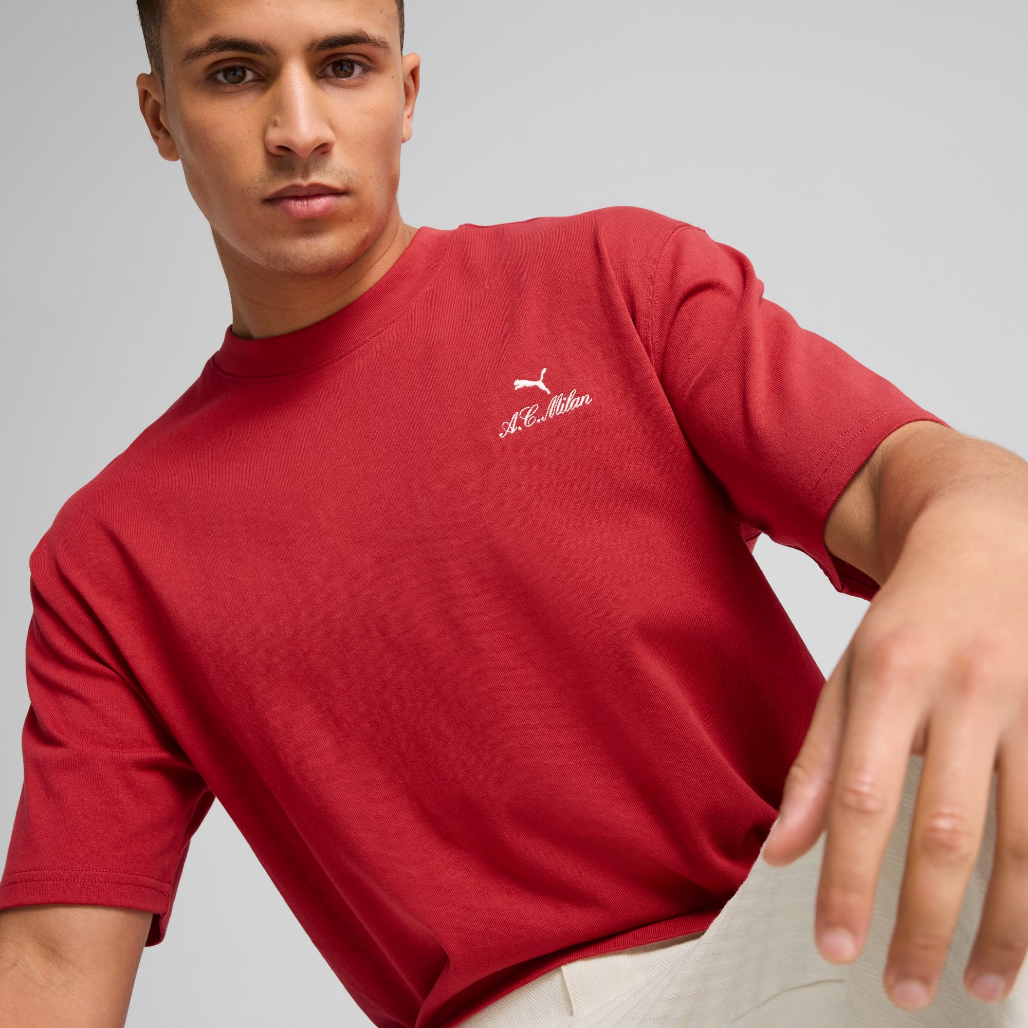 Męska koszulka AC Milan MMQ, Club Red-Warm White, large