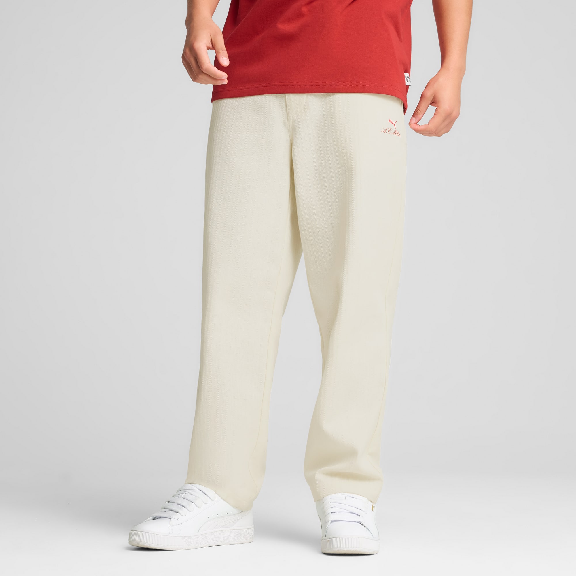 Pantaloni AC Milan MMQ da uomo, Warm White-Club Red, large