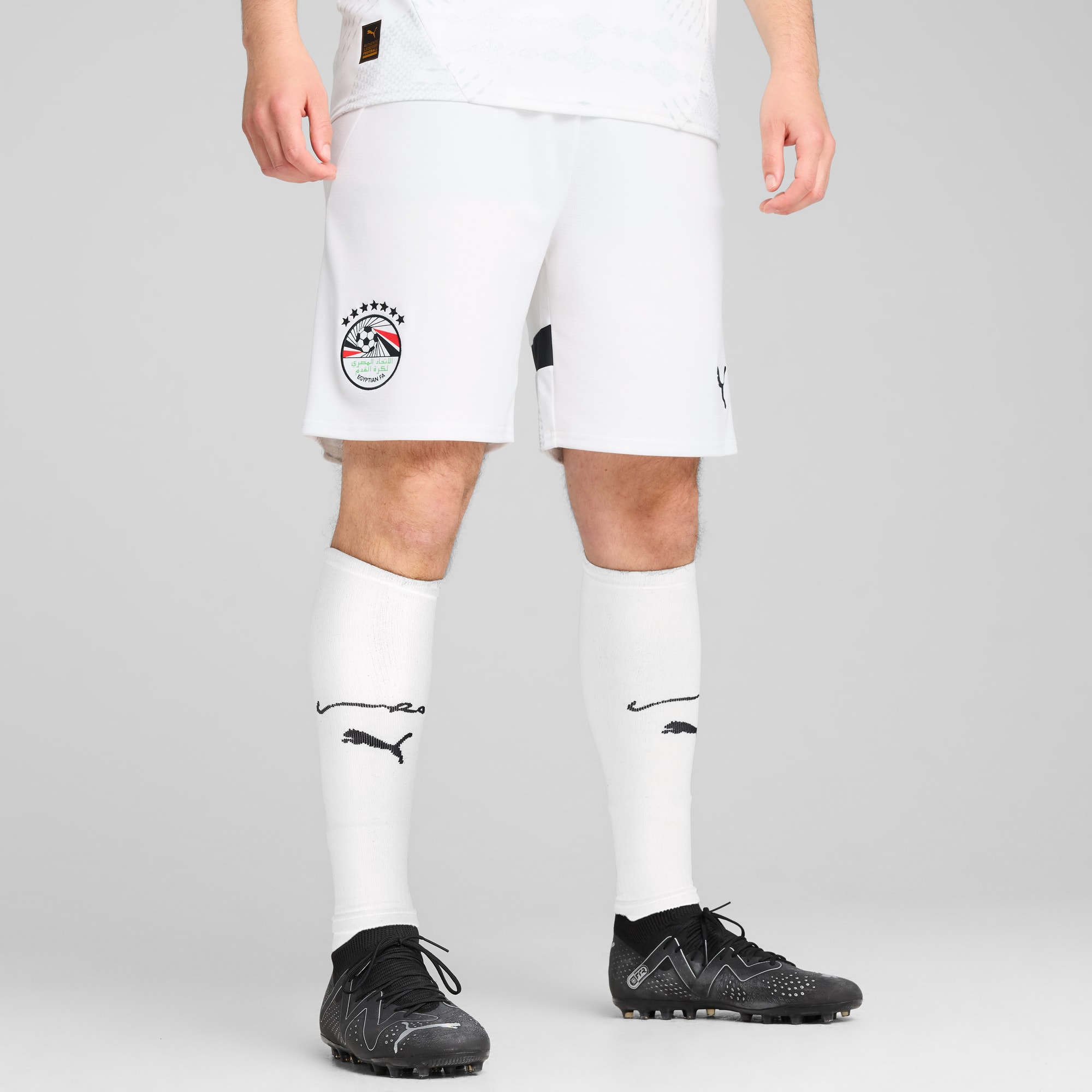 Egypt 2025 Shorts Men, PUMA White-Cool Mid Gray, large