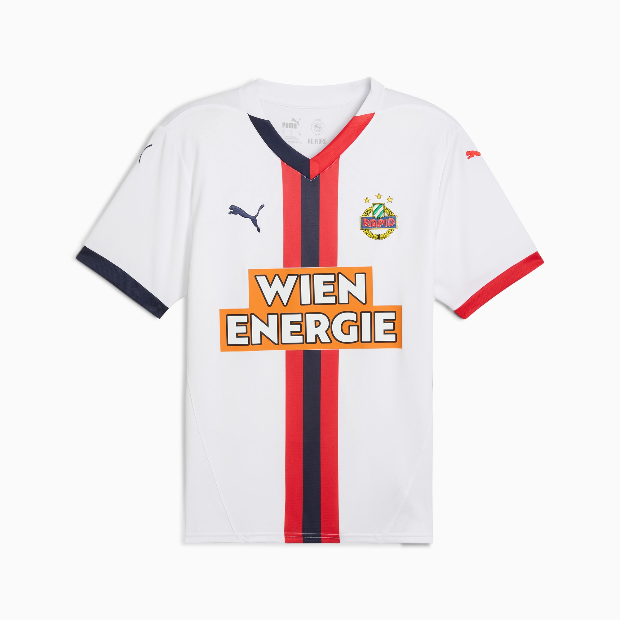 Camiseta SK Rapid Wien 2.ª equipación 24/25 para hombre, PUMA White-PUMA Red-PUMA Navy, large