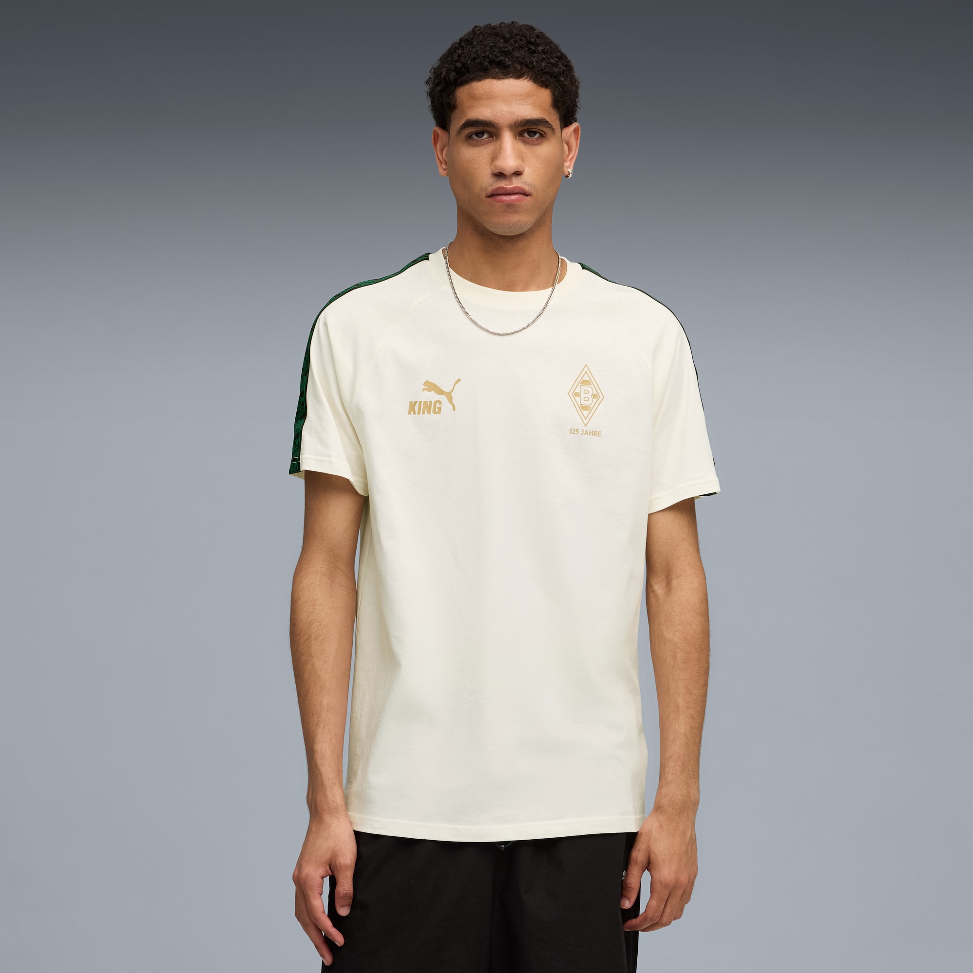 Borussia Mönchengladbach KING T-shirt voor heren, Warm White-PUMA Gold, large