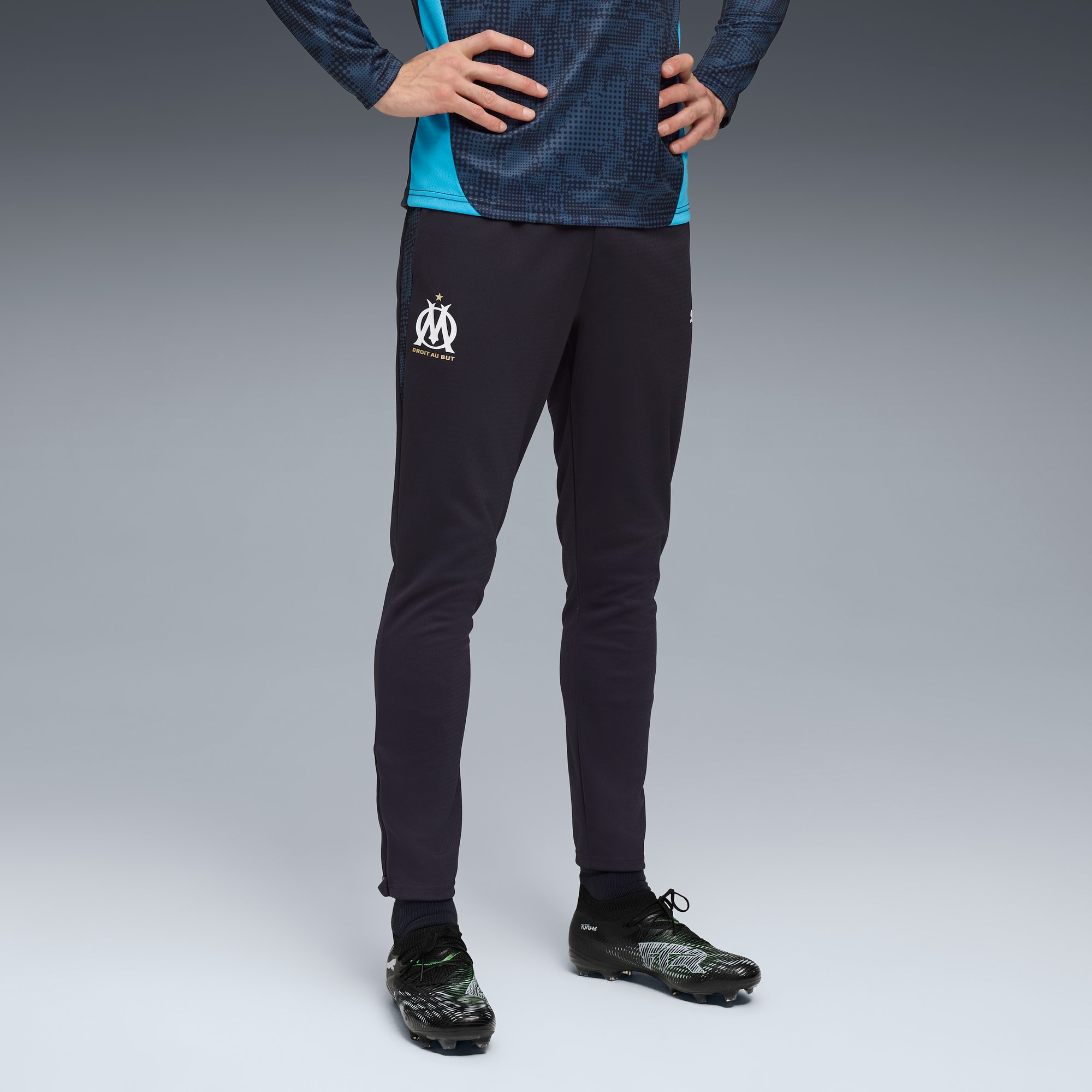 Olympique de Marseille Training Pants Men, New Navy-PUMA White, large