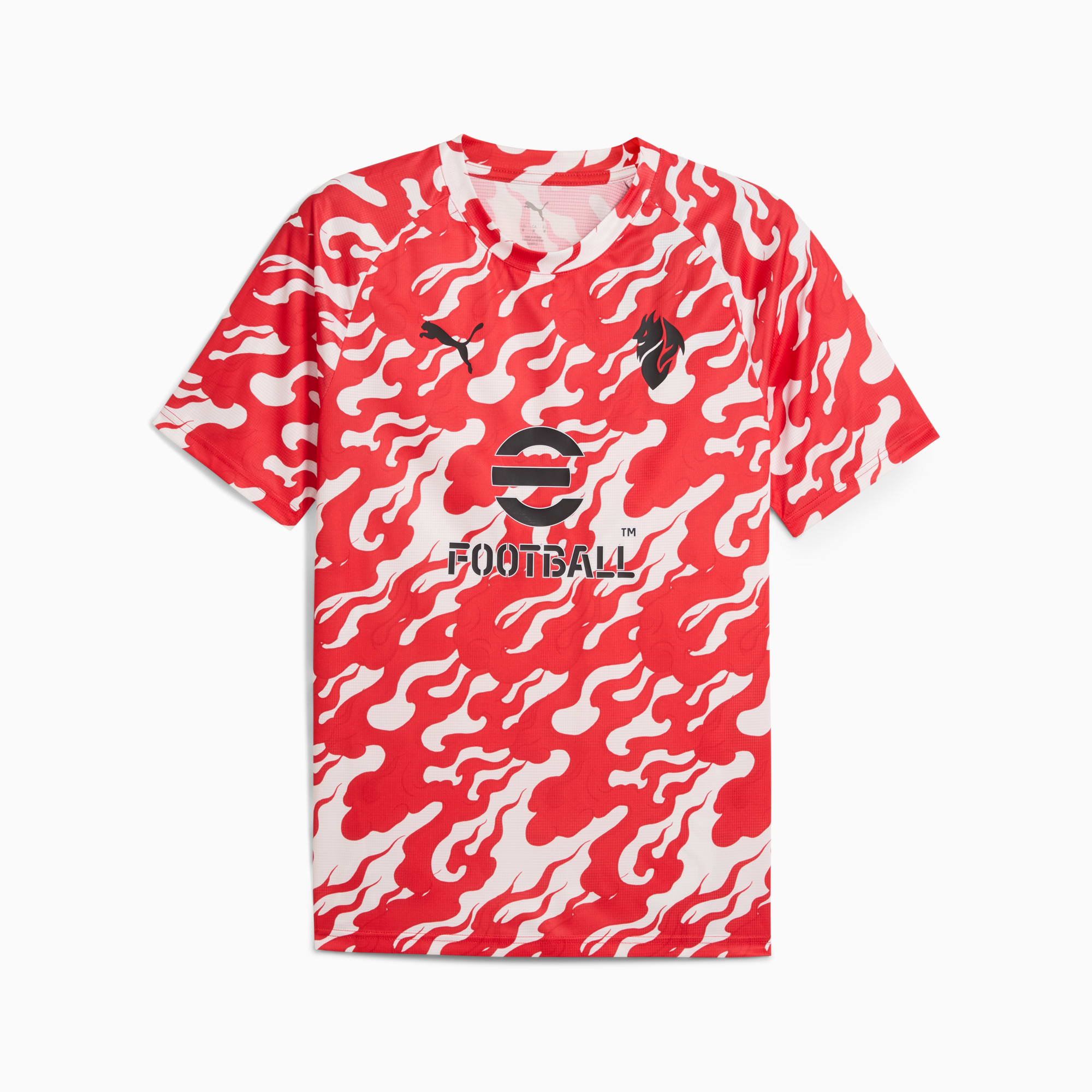 Puma 赤 メッシュパターン シャツ PUMA公式】メンズ 2025-26 ACミラン プレマッチ 半袖 シャツ