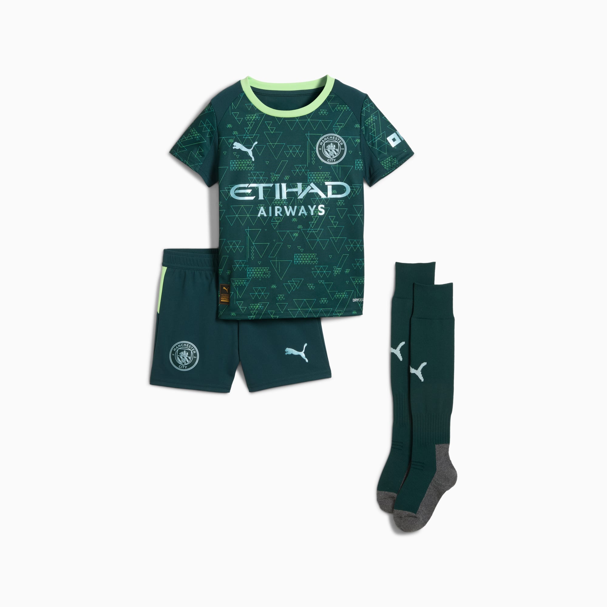 Mini kit Fourth Manchester City 25/26 per bambini, Green Terrain, large
