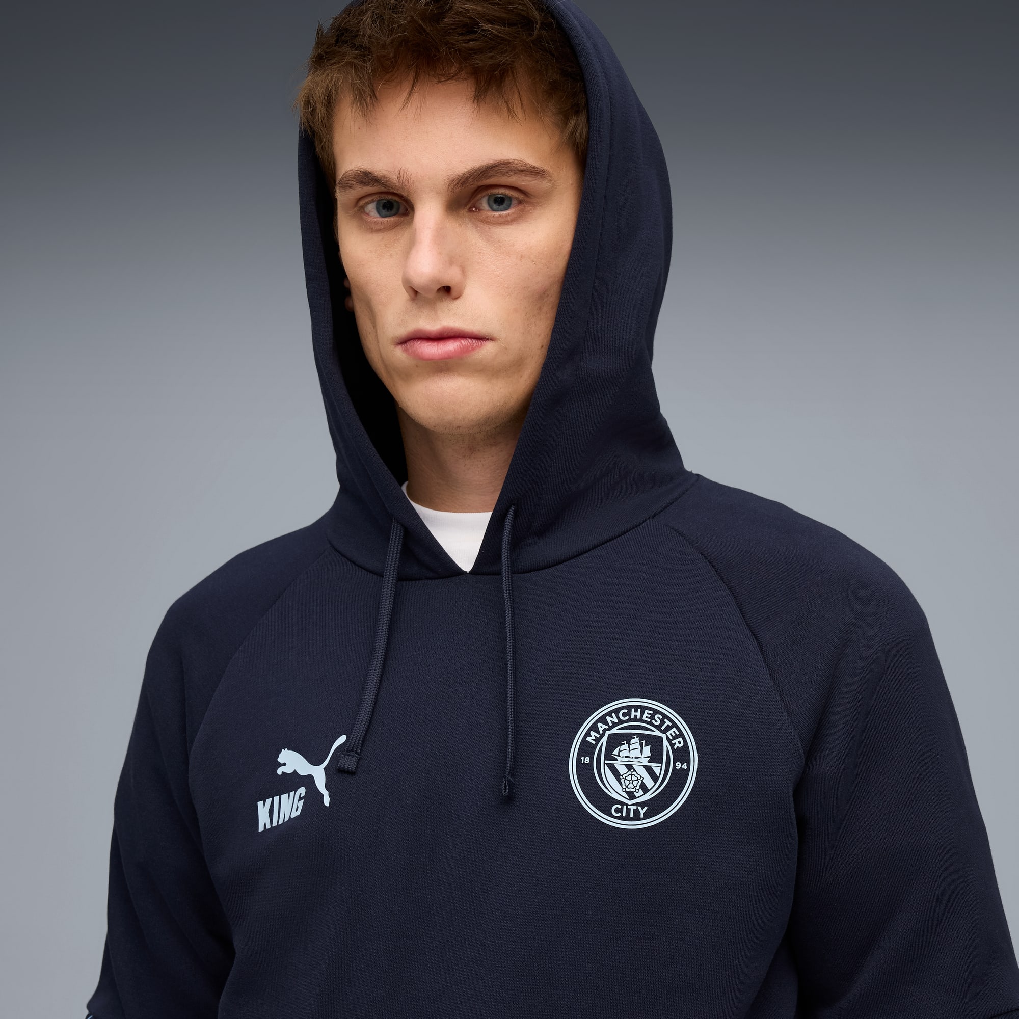 Manchester City KING Hoodie Men, Deep Navy-Team Light Blue, large