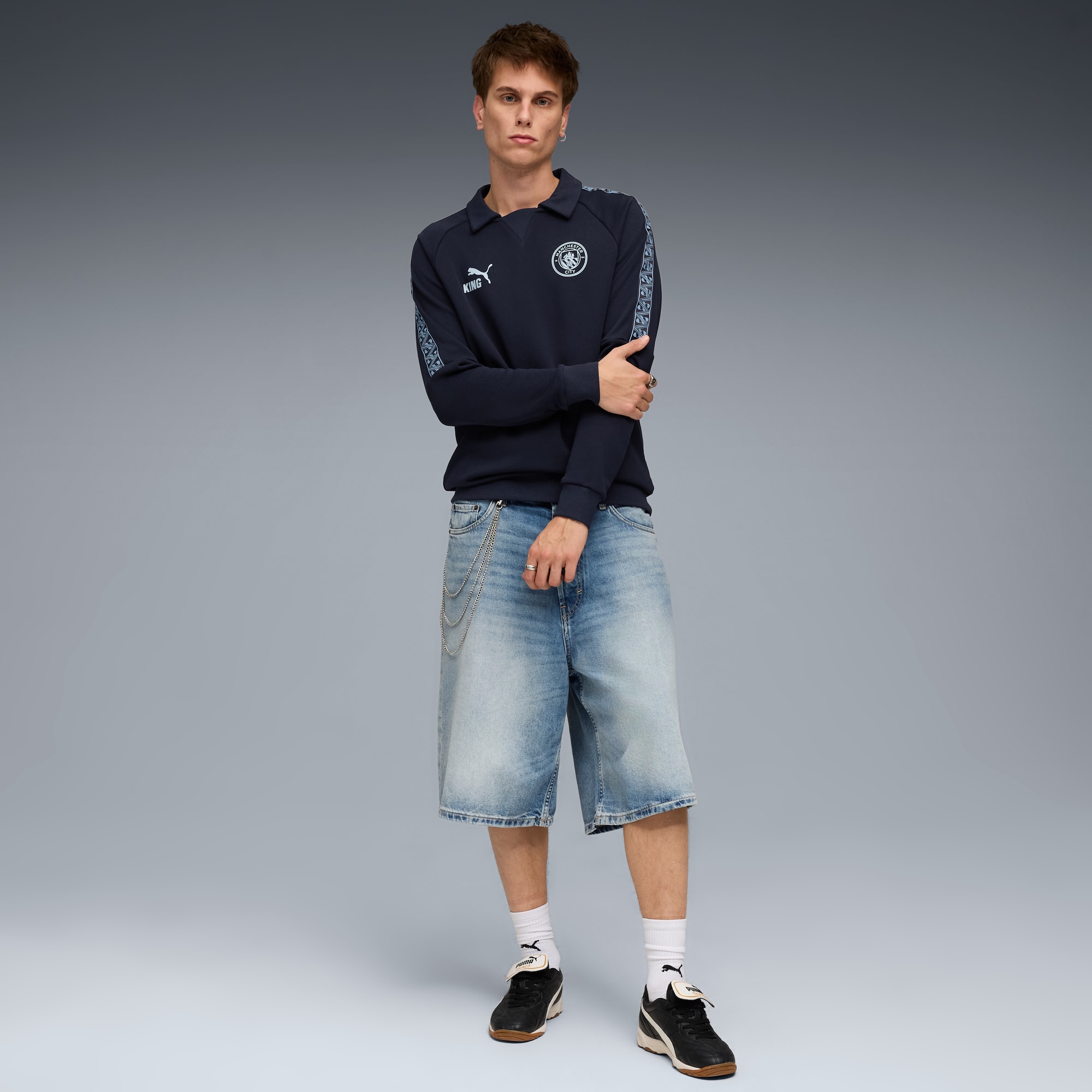 【美品】プーマ×マンチェスターシティ/スウェット/ドリルトップ XL PUMA マンチェスターシティ トレーニングトップ ドリルトップ 1